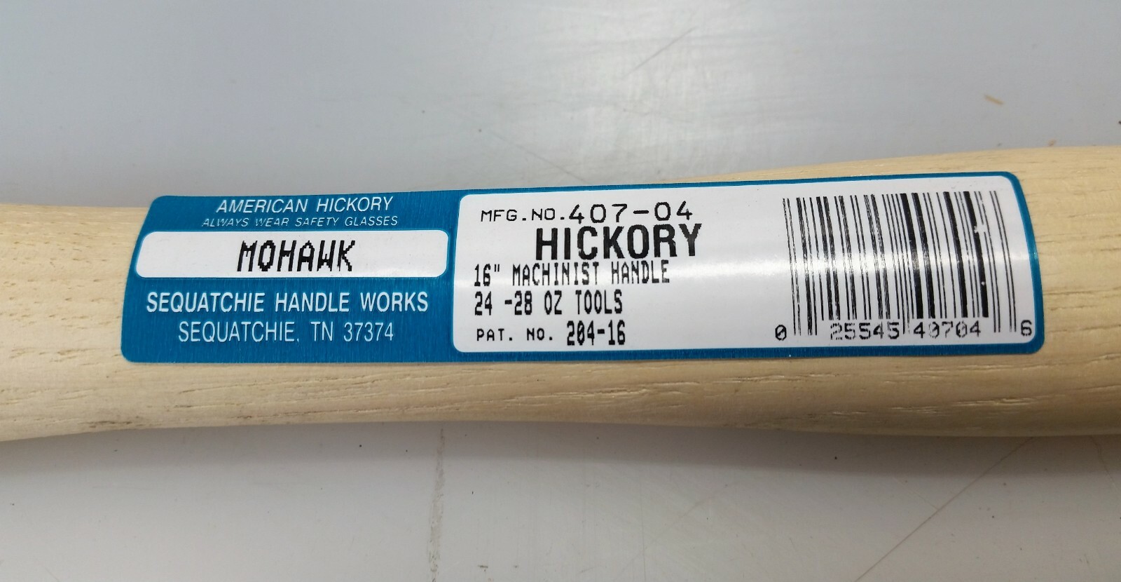 Mohawk 407-04 Hickory 16″ Machinist Handle 24-28 oz.