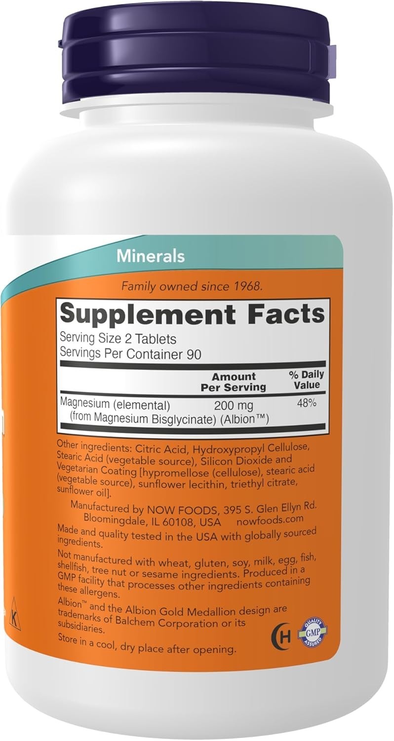 Magnesium Glycinate, 180 Tablets (100 mg per Tablet)