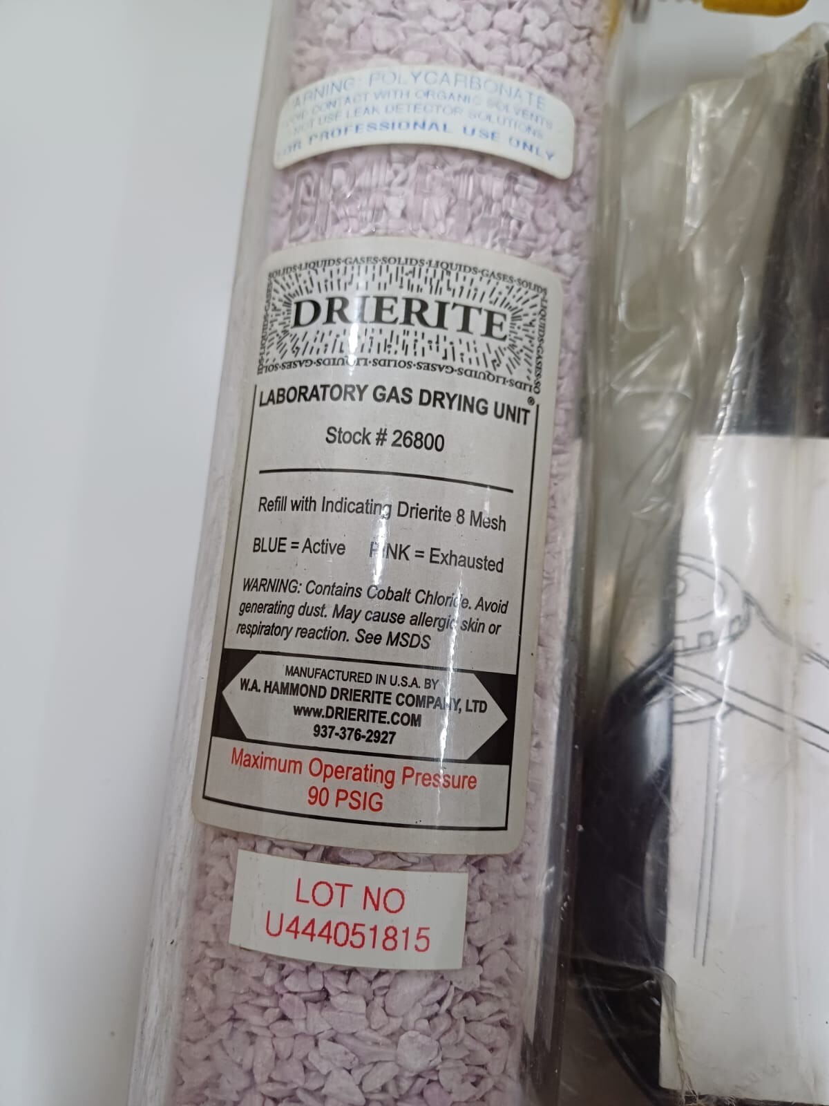 W.A Hammond Drierite Laboratory Gas Drying Unit, stock# 26800