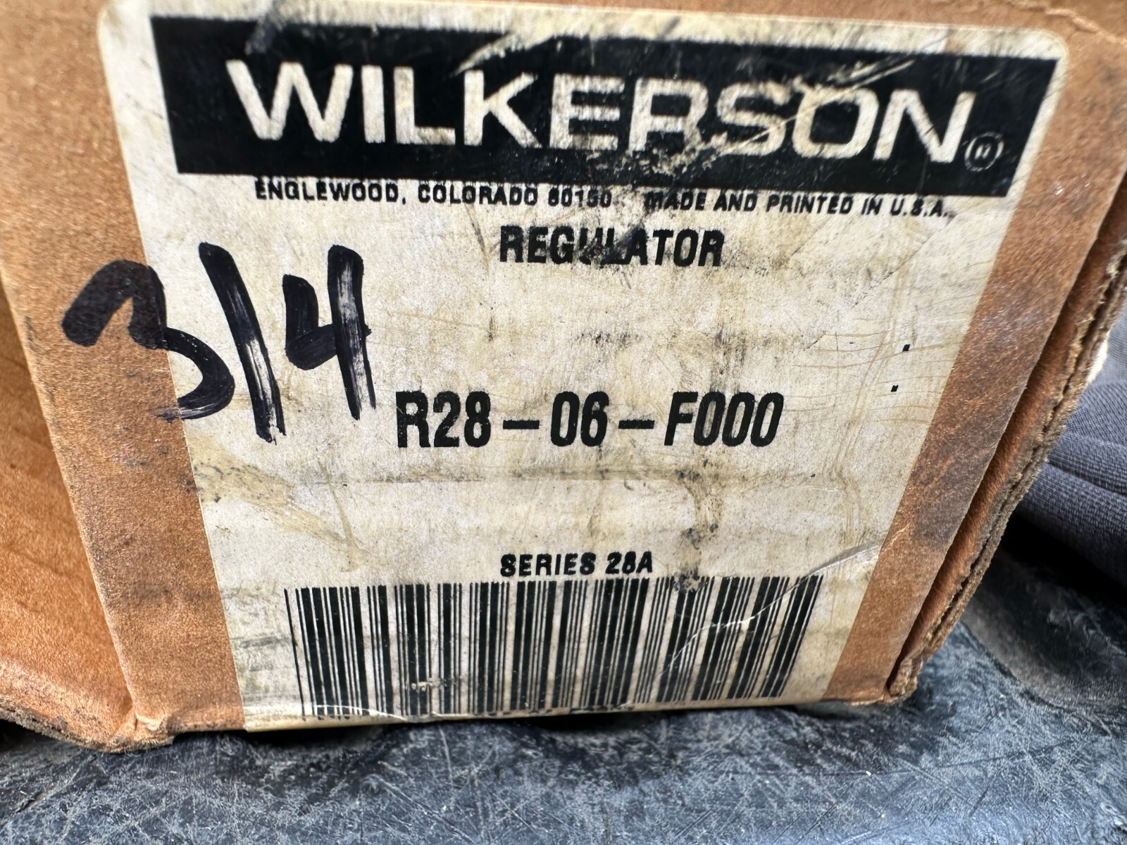 Wilkerson Pneumatic Regulator 3/4″ 0-125 psig 300 max 150°F P/N R28-06-F000 28A