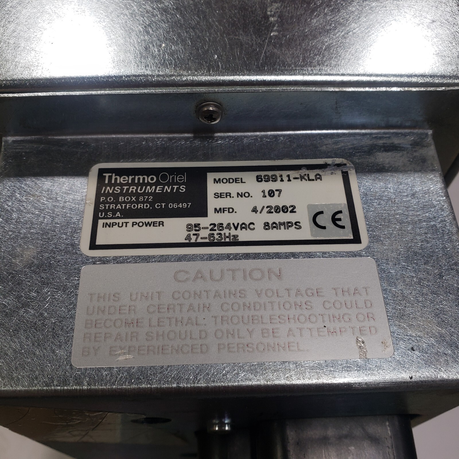 THERMO ORIEL ARC LAMP POWER SUPPLY MODEL 69911-KLA