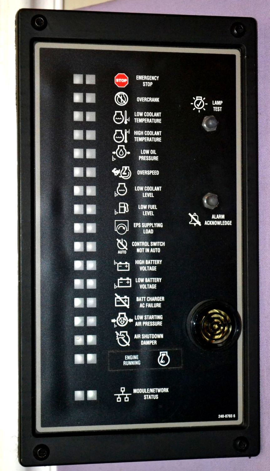 Caterpillar E203770 Annunciator Control Panel 260-6595 32VDC 0.5A USA -New Other