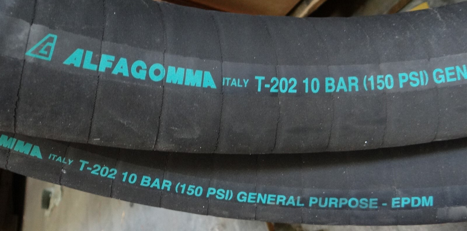 20 Feet Alfagomma T-202 10 BAR 150 PSI General Purpose EPDM Flexible Hose 3″ OD