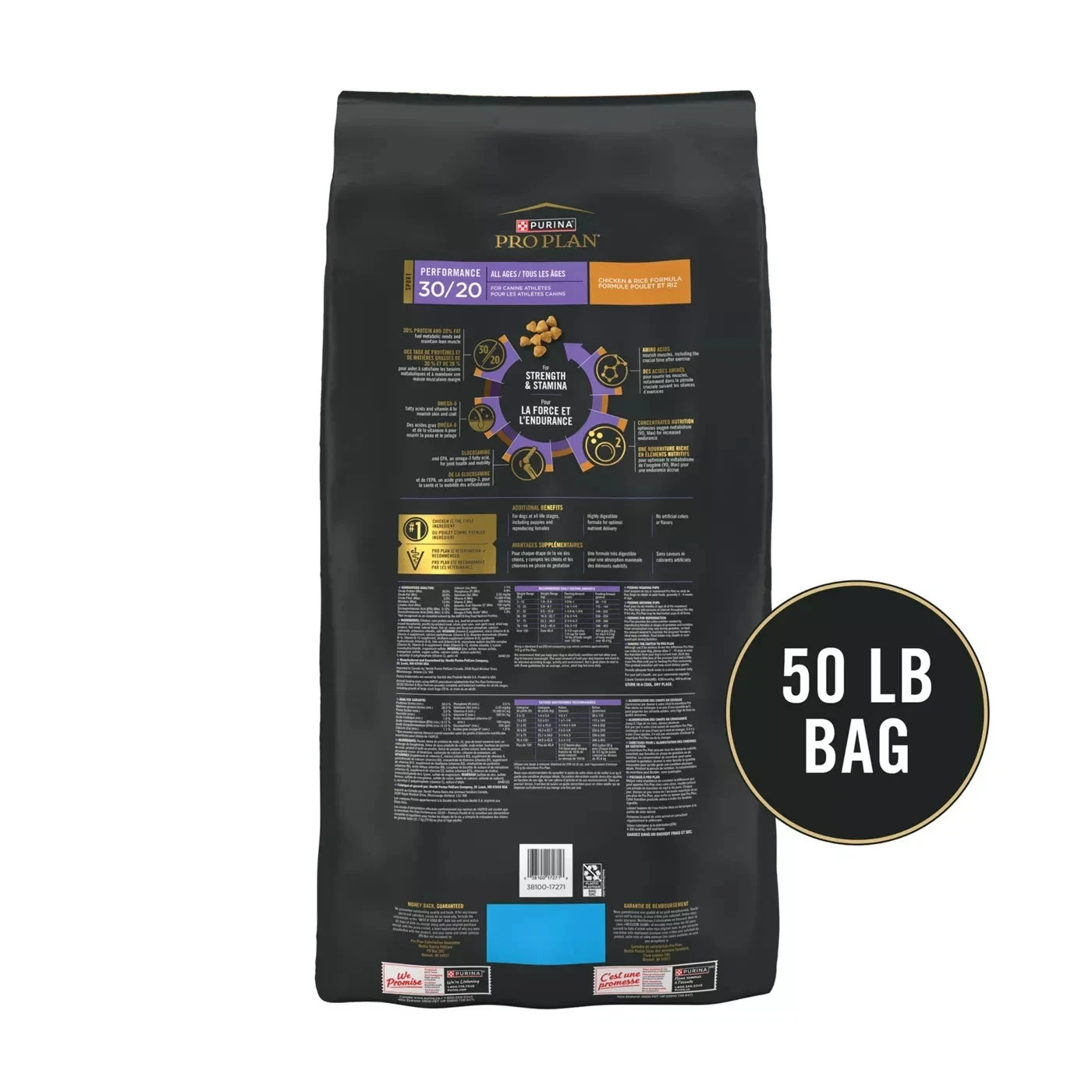 Purina Pro Plan Sport 30/20 All Stages Dry Dog Food – Chicken&Rice 50Lb