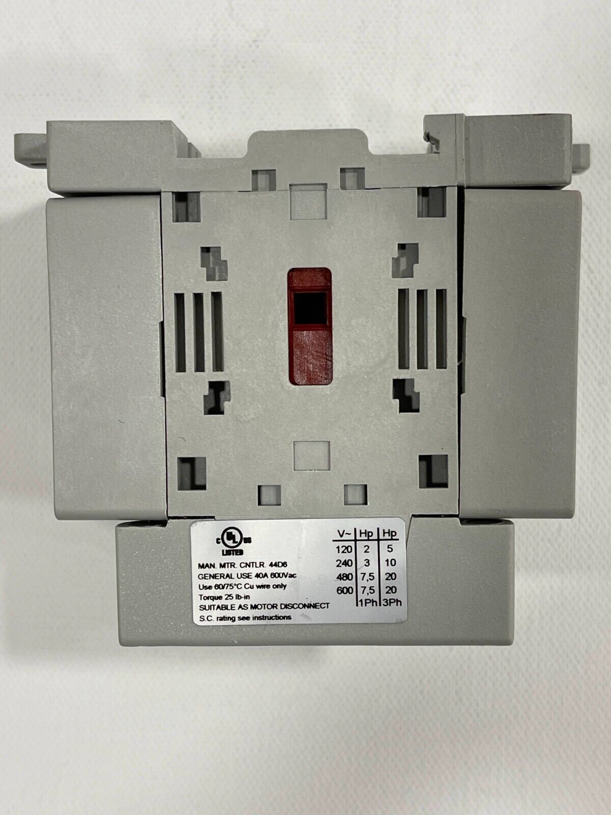 New! Allen Bradley 194E-A40-1753 Load Switch 40 AMP LOAD 3 POLE 2 POSITION SER B