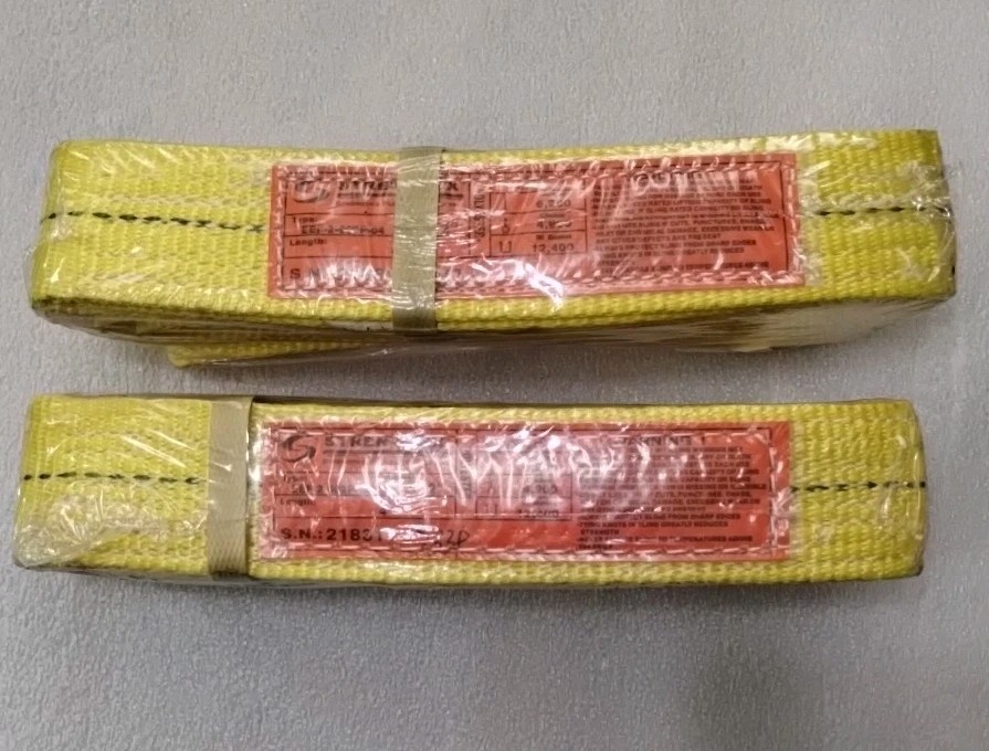 Set Of Two Stren-Flex EEF-2-902P-04 Synthetic Web Sling, 4 Ft Long 2 In Wide NEW