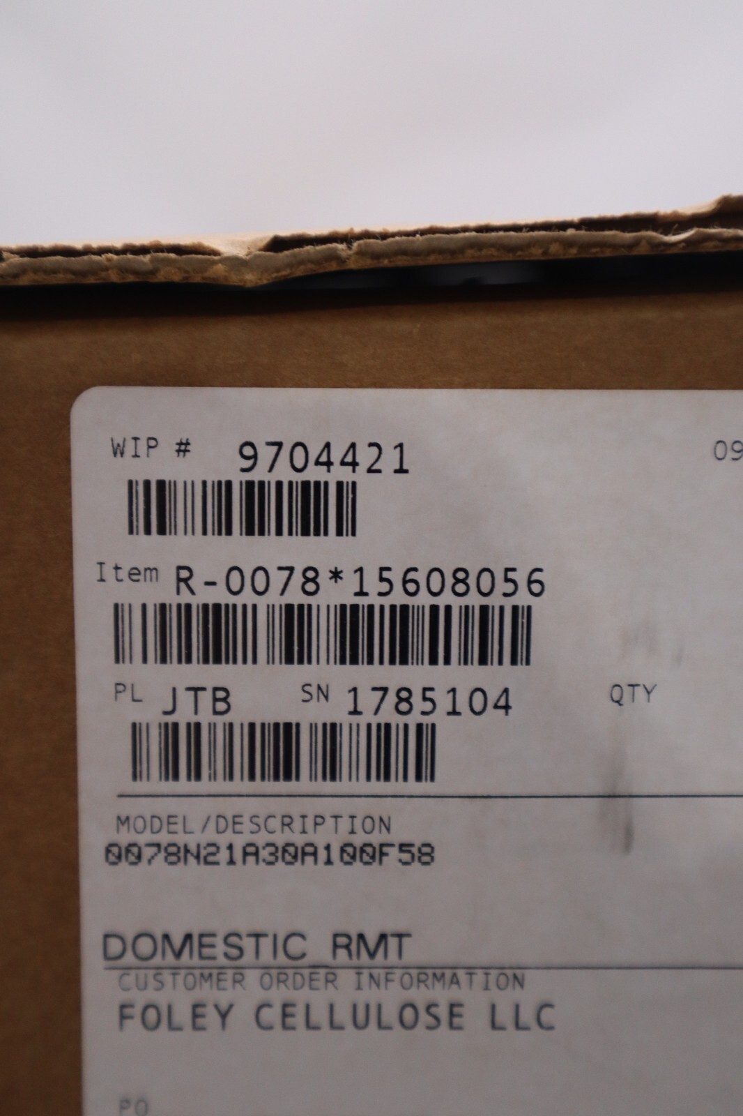 NEW IN BOX – ROSEMOUNT SENSOR 0078N21A30A100F58X STOCK G46
