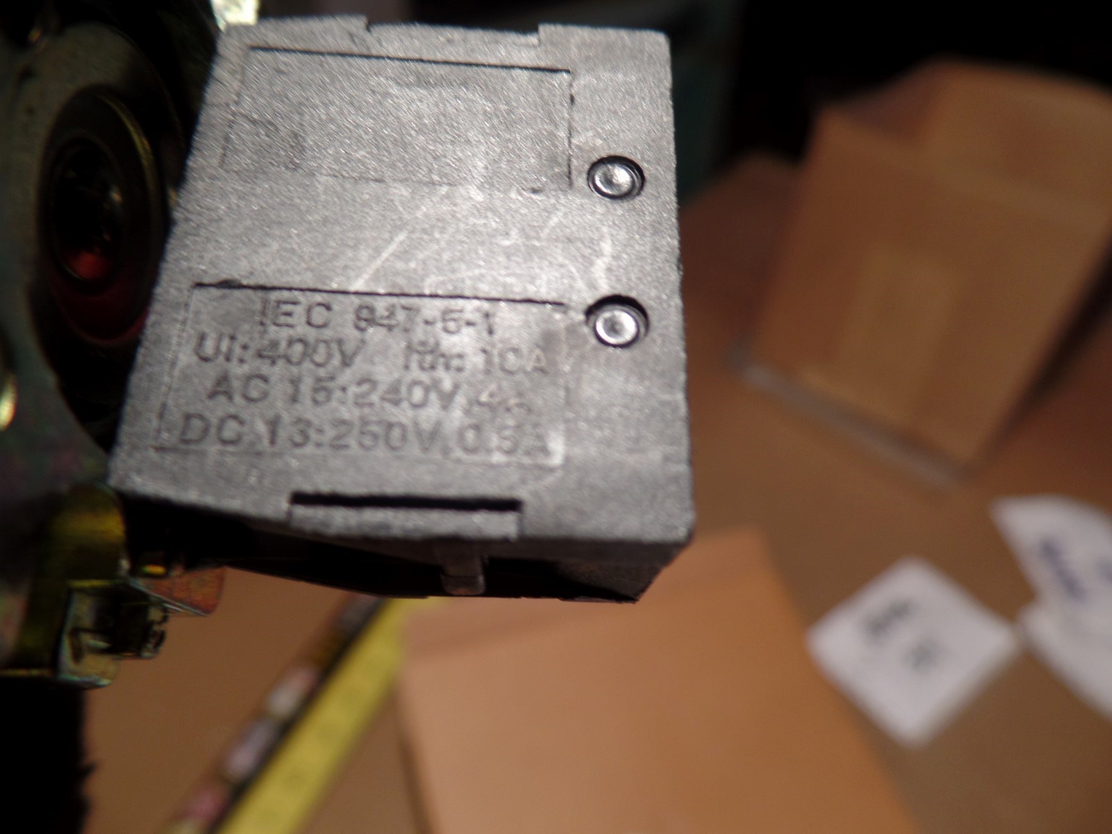 IPS E-STOP BUTTON SWITCH, IP-04765, 10(6)A, 400V, IP-06360, IEC/EN60947-5-1
