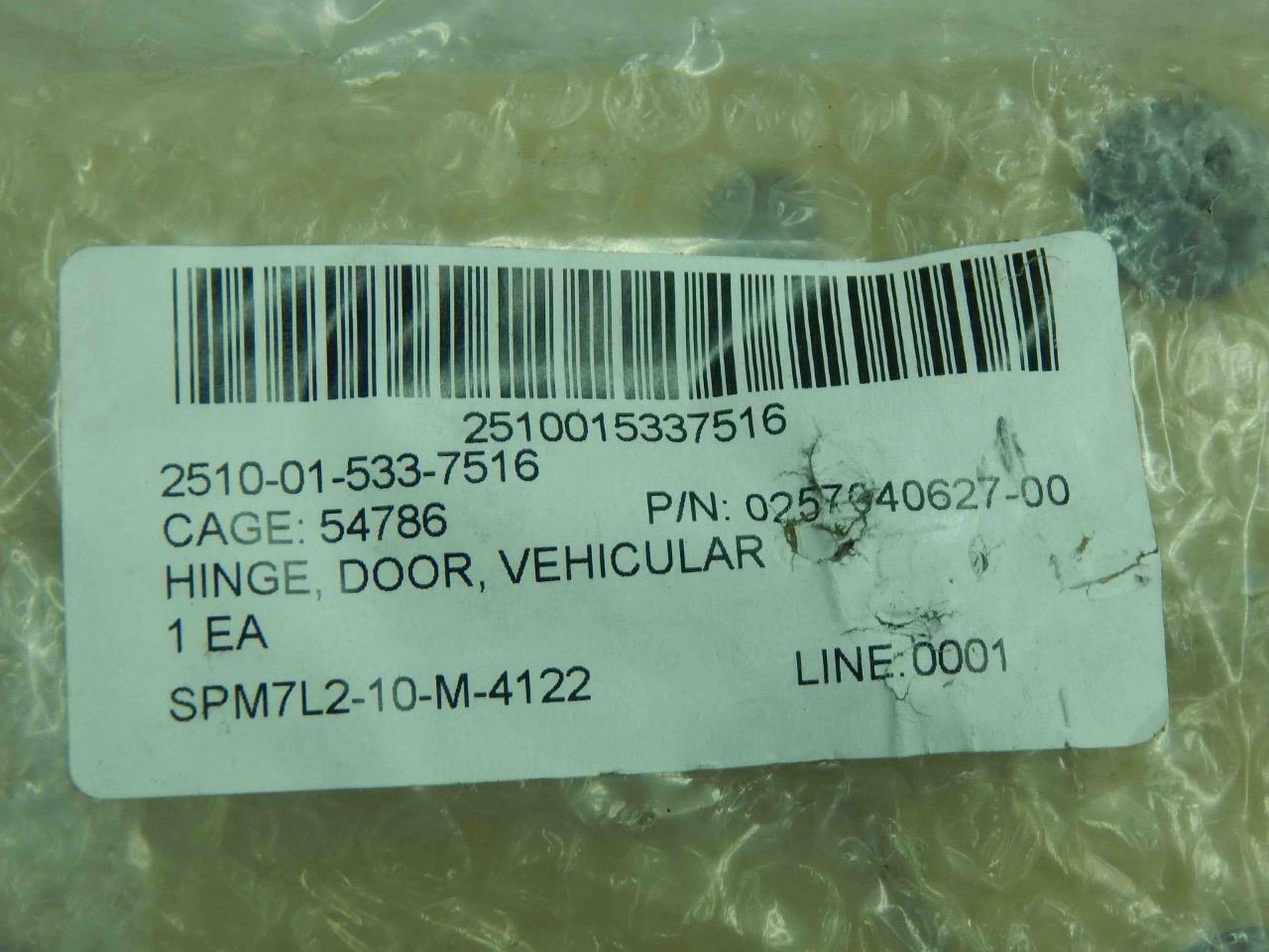 BAE SYSTEMS 0257040627-00, 2510015337516 VEHICLE DOOR HINGE