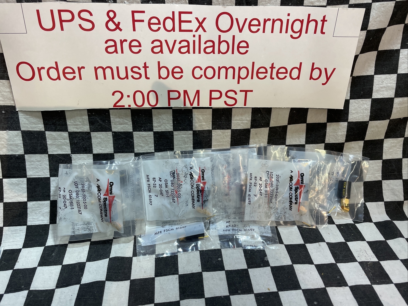 Omni Spectra 2031-5005-00, RF Connectors Coaxial Connect, LOT OF 8, SHIPSAMEDAY