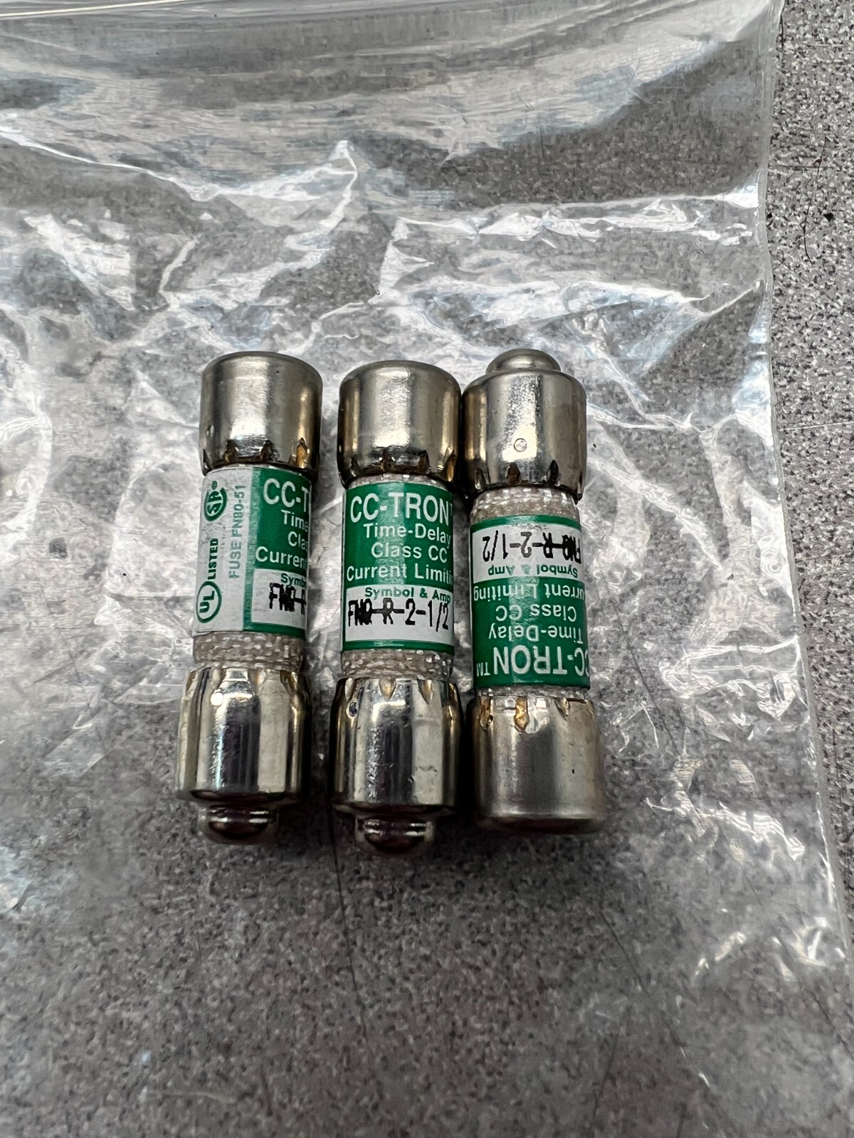 LOT OF 3 NEW NO BOX CC-TRON FUSE FNQ-R-2-1/2