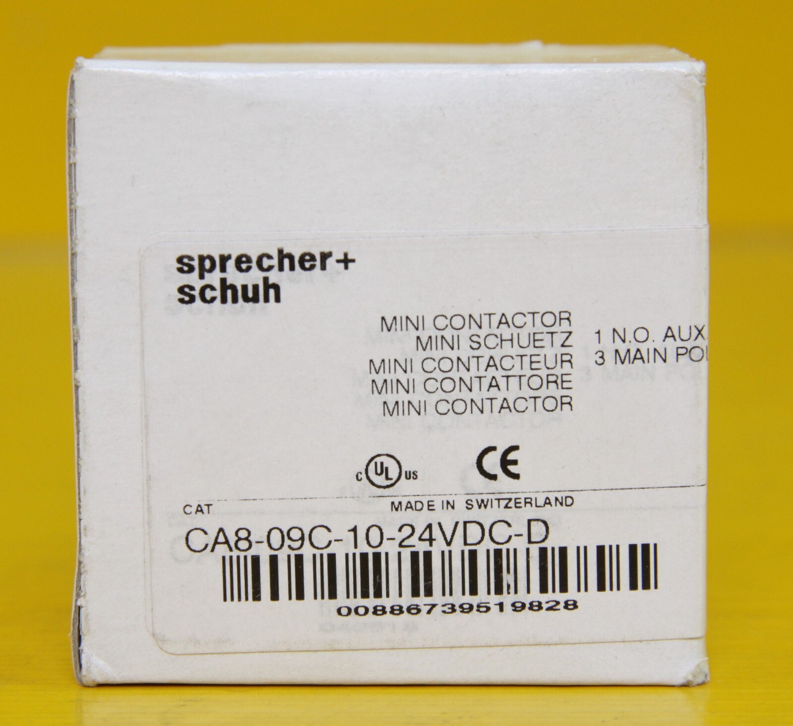 Sprecher+Schuh CA8-09C-10-24VDC-D Mini Contactor 9A 3P 1NO (24 VDC w/Diode)