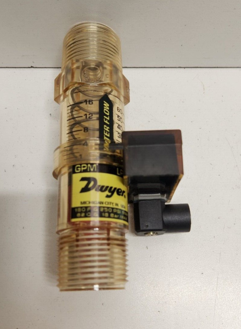 NEW OLD STOCK! DYWER 16 GPM FLOW METER W/ FLOW LIMIT SWITCH FS11610