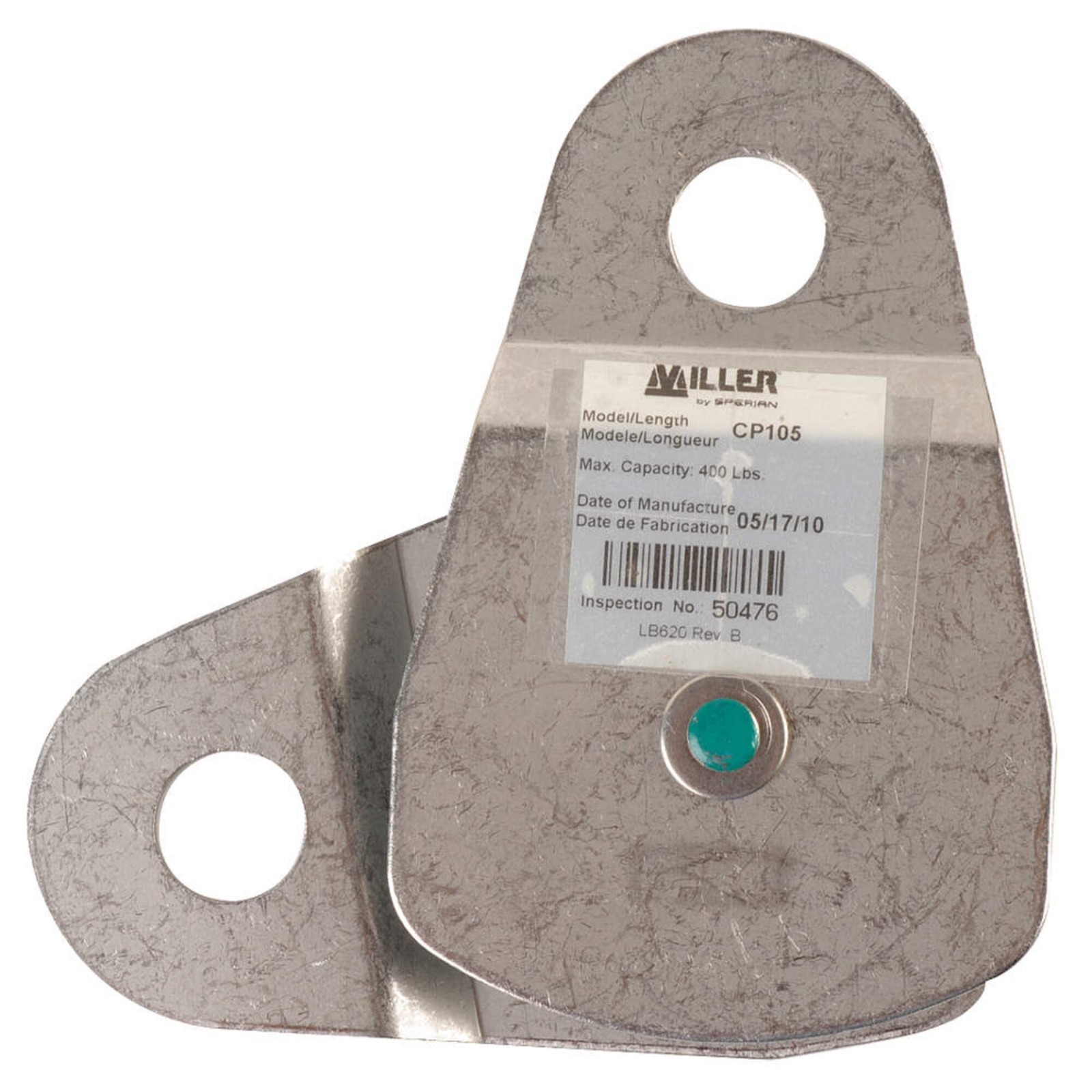 Honeywell Miller CP105 Pulley Connector for lifelines up to 1/4” Cable, Block