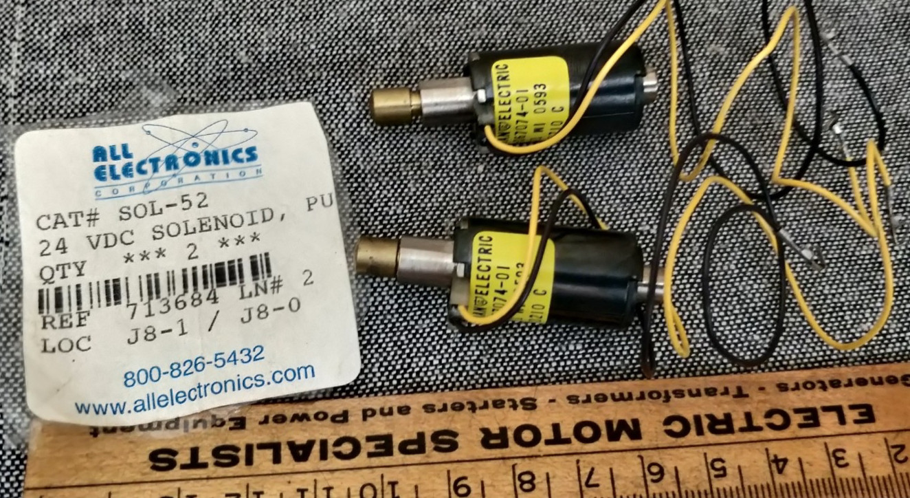 2 pieces PUSH-TYPE SOLENOID 24VDC Guardian # A420-067074-01