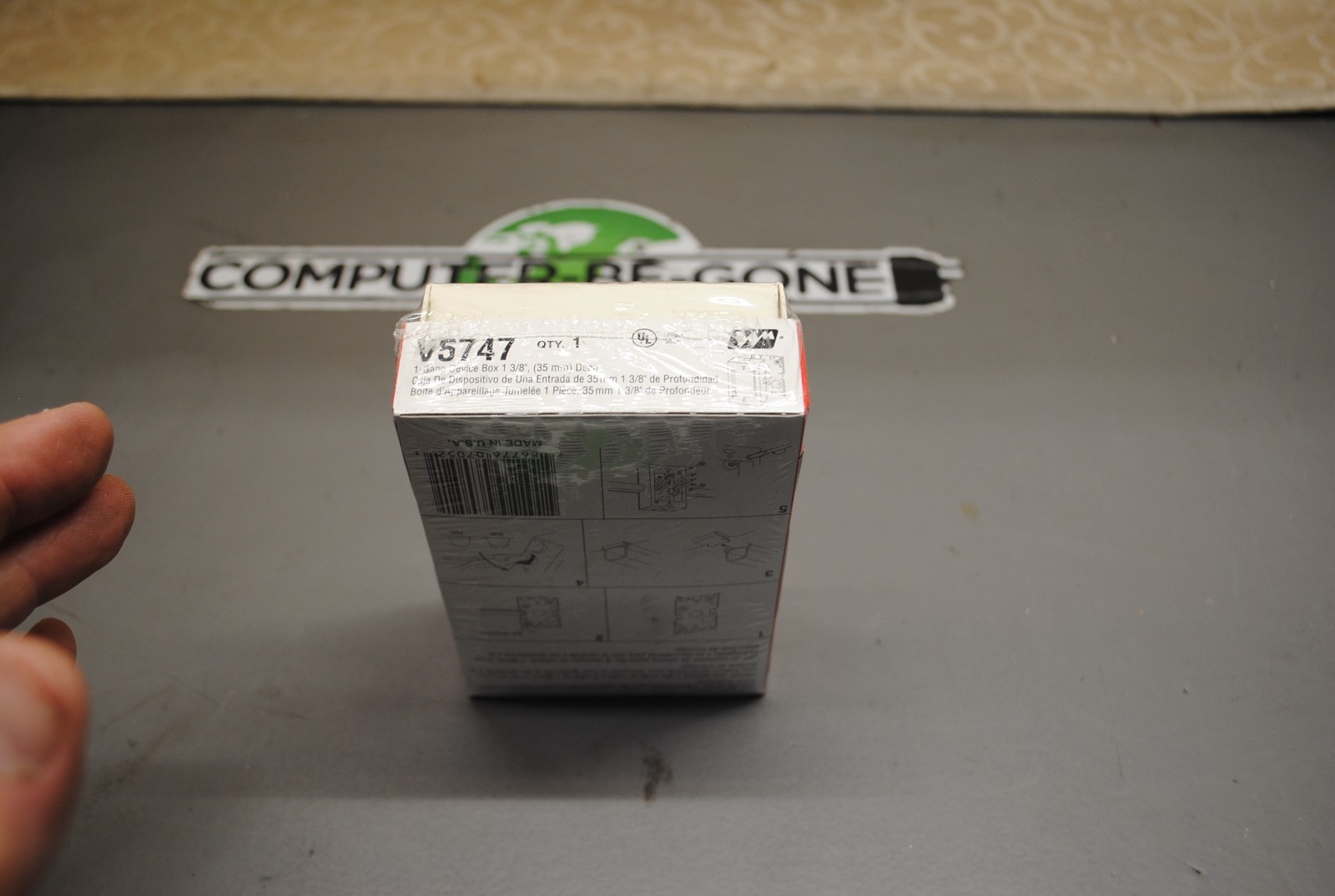 Wiremold V5747 Shallow Switch Receptacle Box 1 Gang Metal 1-3/8″ Deep FREE SHIP