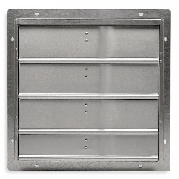Dayton 3HHP5 Backdraft Damper For 12 in Fan, Single Panel, 6 in L x 17