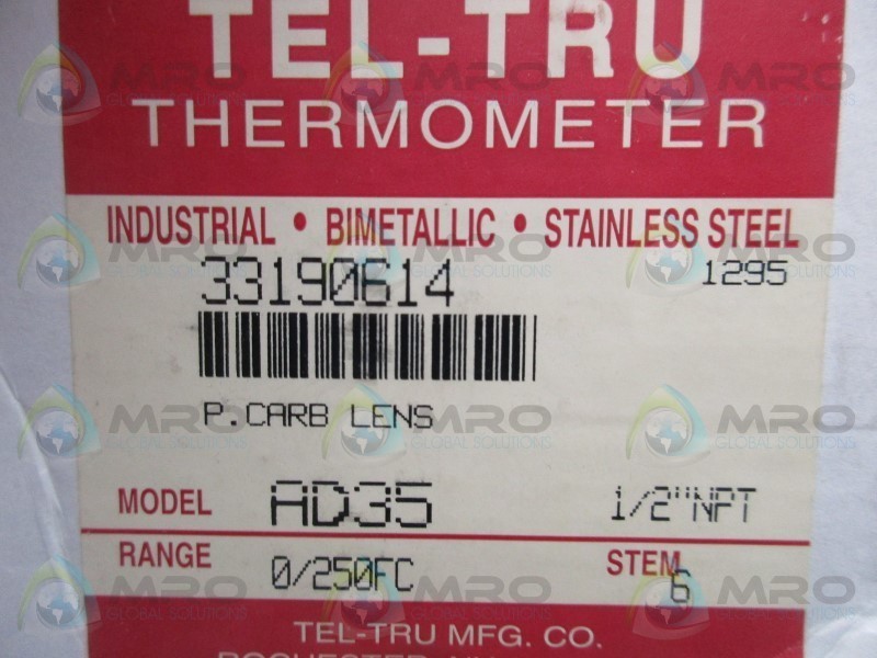 TEL-TRU AD35 THERMOMETER 0/250FC NSMP