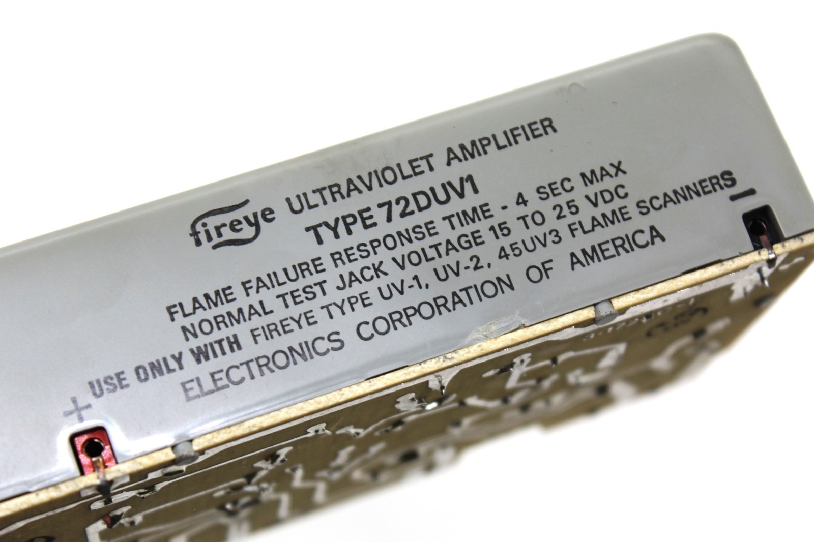 FIREYE TYPE 72DUV1 ULTRAVIOLET AMPLIFIER NEW SURPLUS OLD STOCK 72DUV1