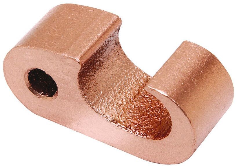 Burndy Cu Compression Ground Rod Connector, 1/0 Str – 2/0 Str, 5/8 – 3/4 Rod