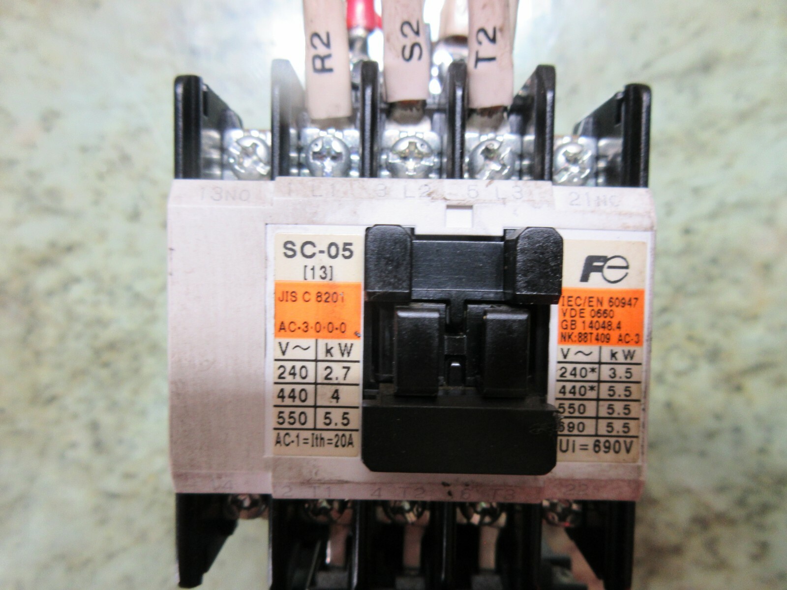 FUJI CONTACTOR FE SC-05 TK-ON SC14AA WITH THERMAL OVERLOAD RELAY HITACHI SEIKI
