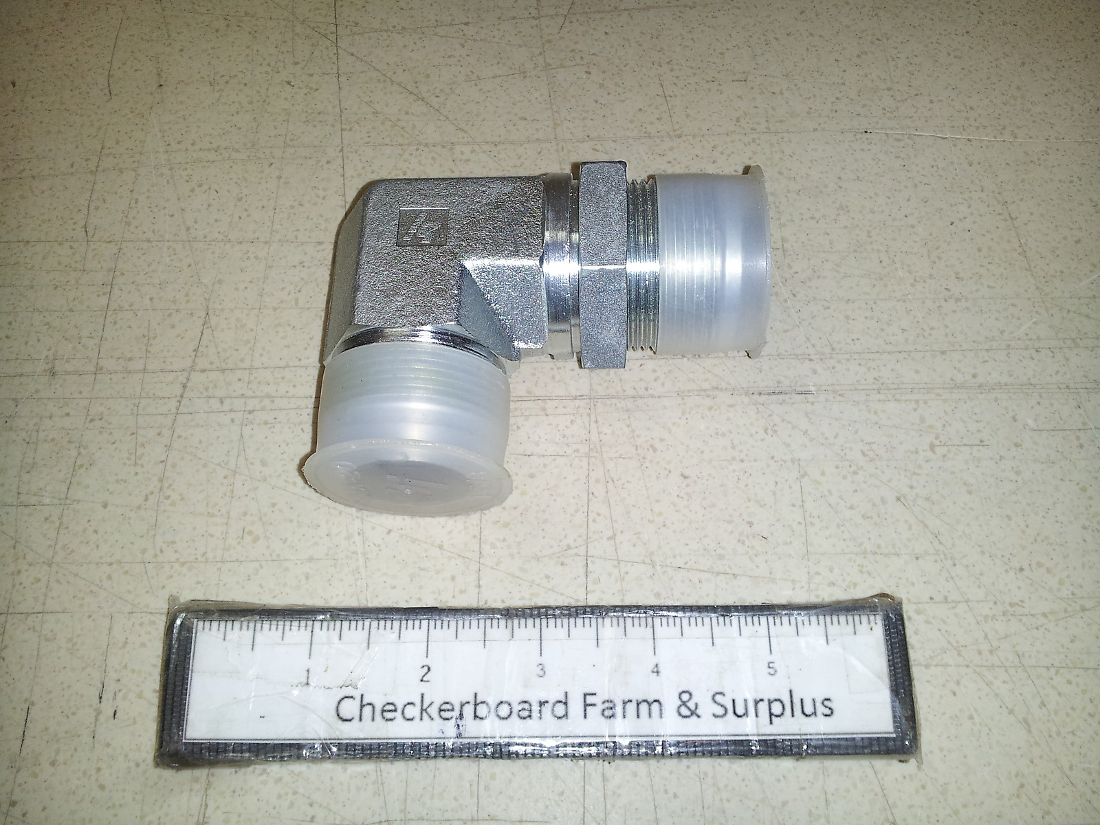 NOS Parker 1-1/4″ 2353-20-20 JIC Adapter 90° Bulkhead Union Elbow 2043-20-20S