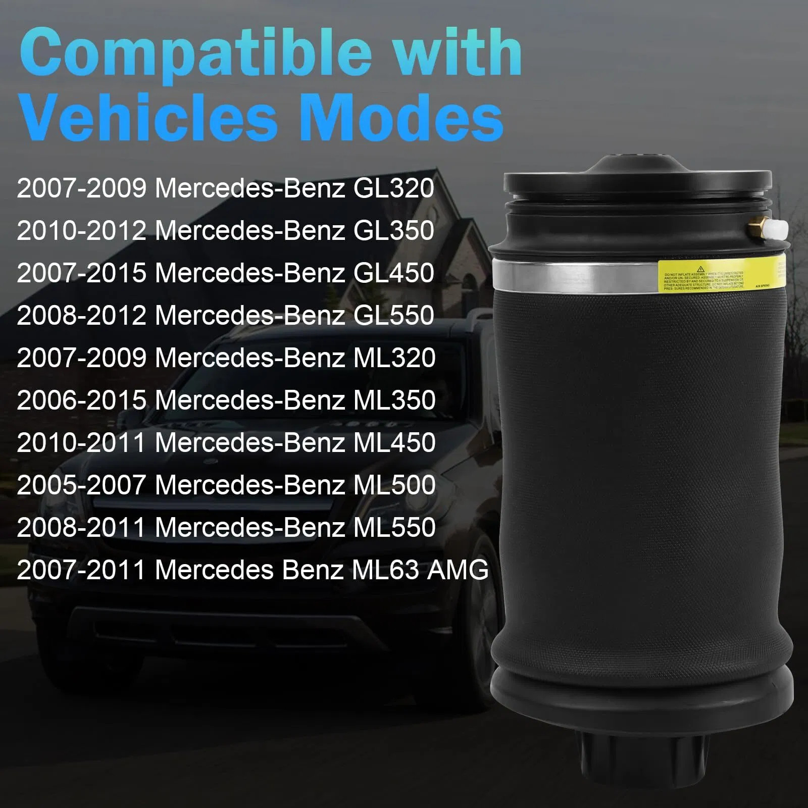US GARVEE Rear Air Spring Kit Air Suspension Bags Compatible for Mercedes-Benz G