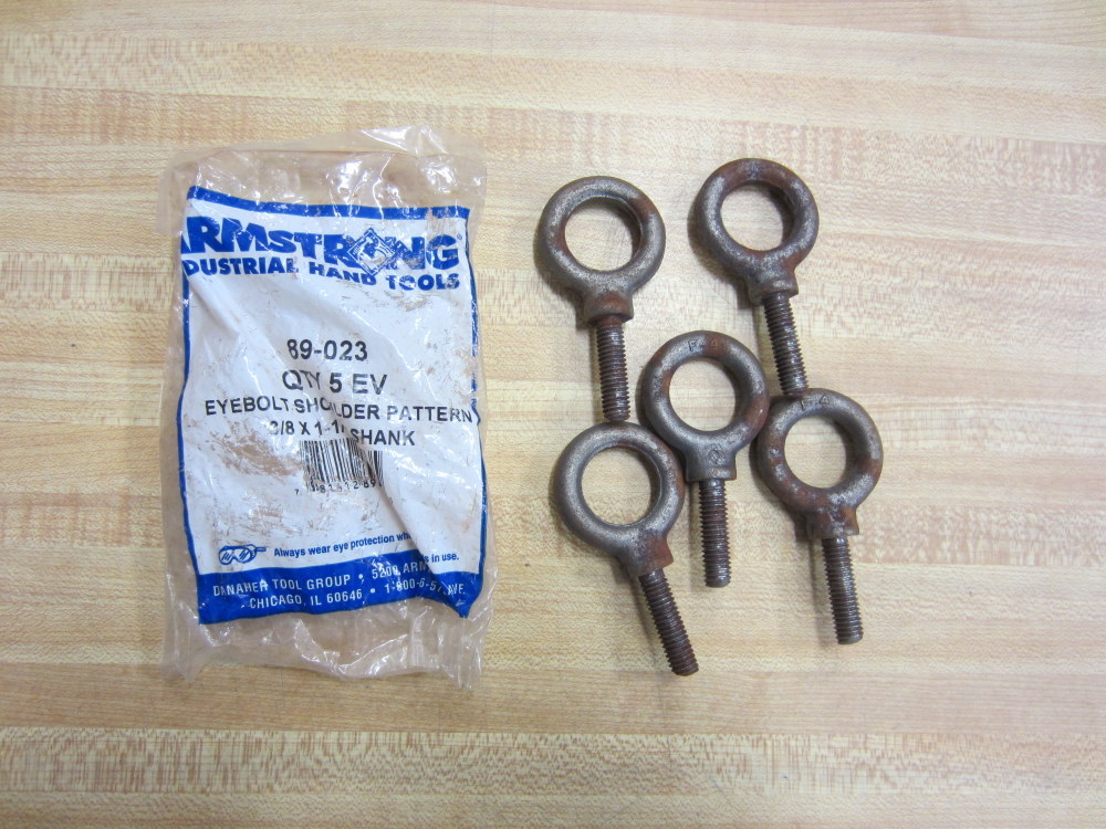 Armstrong 89-023 Eyebolt 3/8 X 1-1/4 069- Suface Rust (Pack of 5)