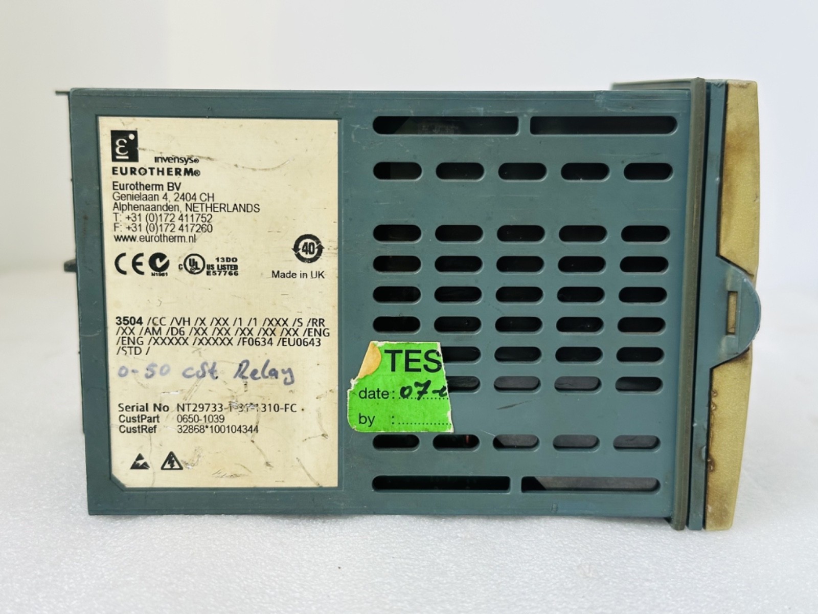 INVENSYS EUROTHERM 3504 Process Control Equipment 100-240V VAF INSTRUMENTS 3504