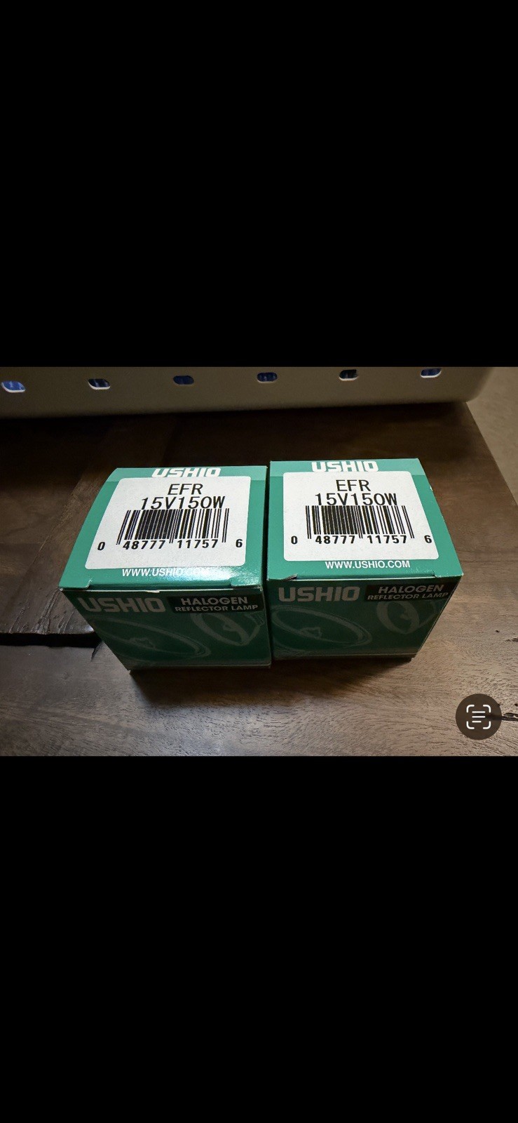 USHIO Halogen Lamp- EFR 15V150W Qty 2 New Open Box Free Shipping