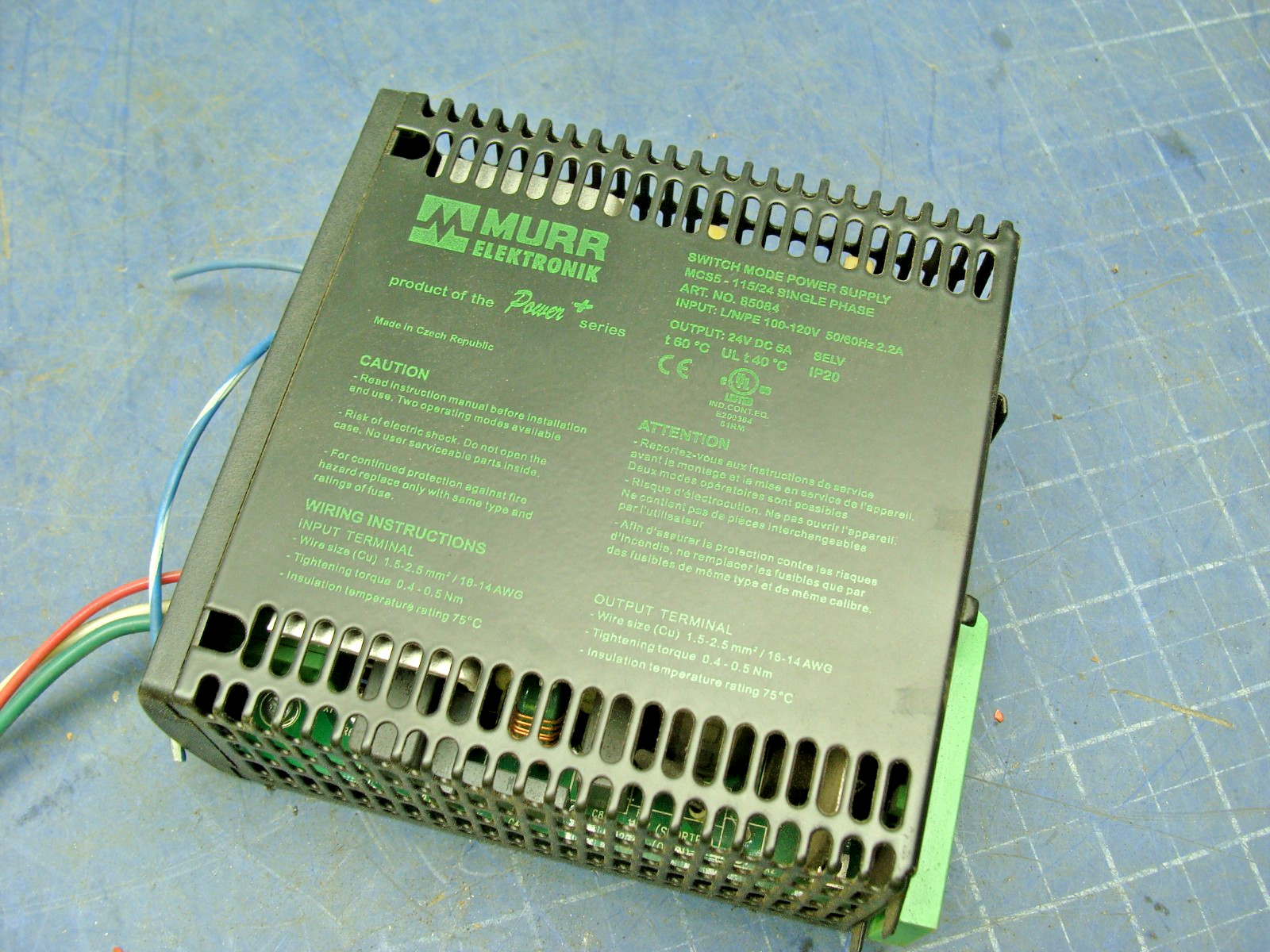 MURR MCS5-115/24 SINGLE PHASE SWITCHING MODE POWER SUPPLY