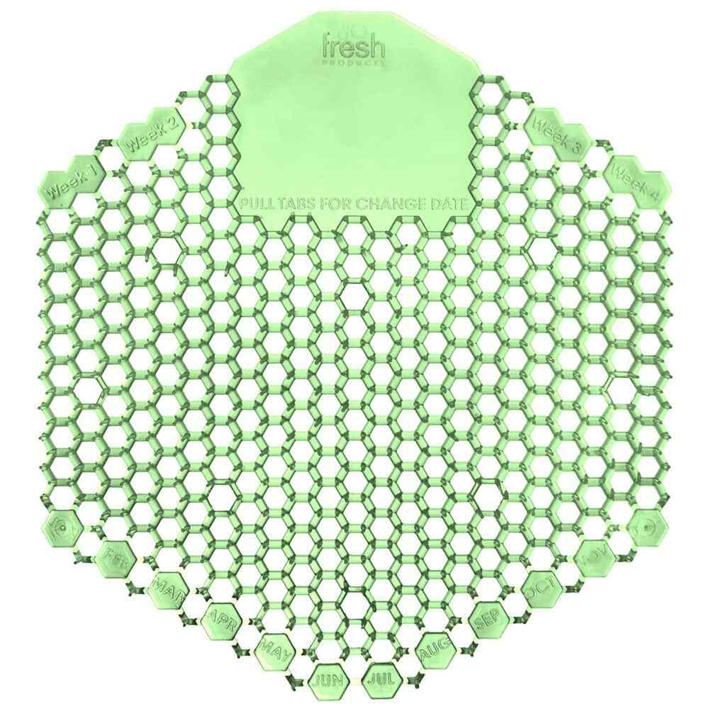 10 Count Fresh Products 3WDS60HMF Urinal Screens, Green, Herbal Mint Scent