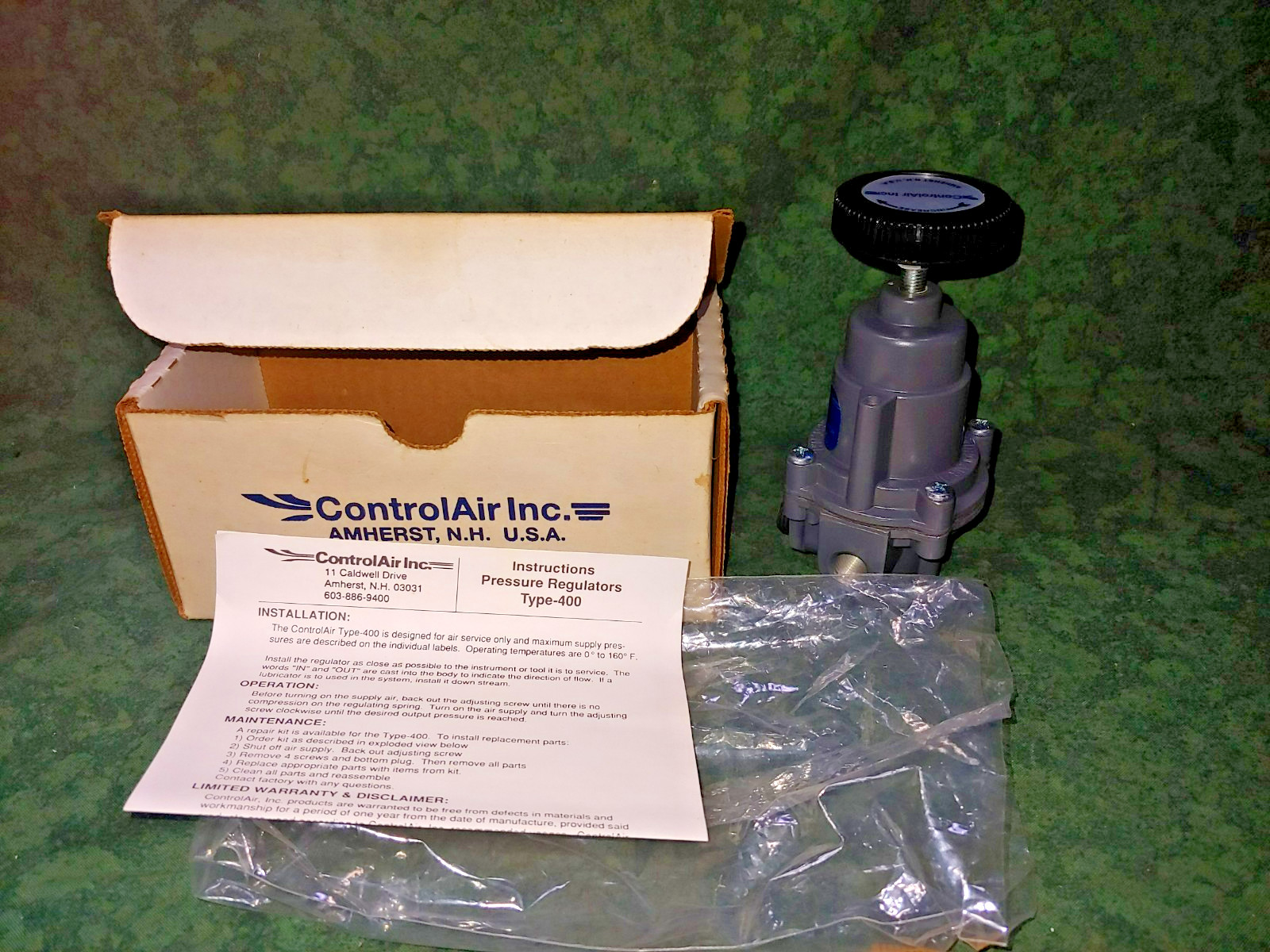 Controlair Inc Regulator # 400-BBK – 250 Max in 0-60 Output (26840-D2)