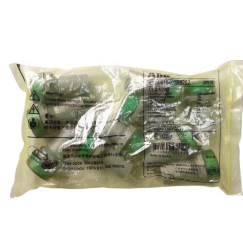 10PCS/1Bag New ABB CL2-520G 1SFA619403R5202 LED Pilot Linght Green 220VDC Brand
