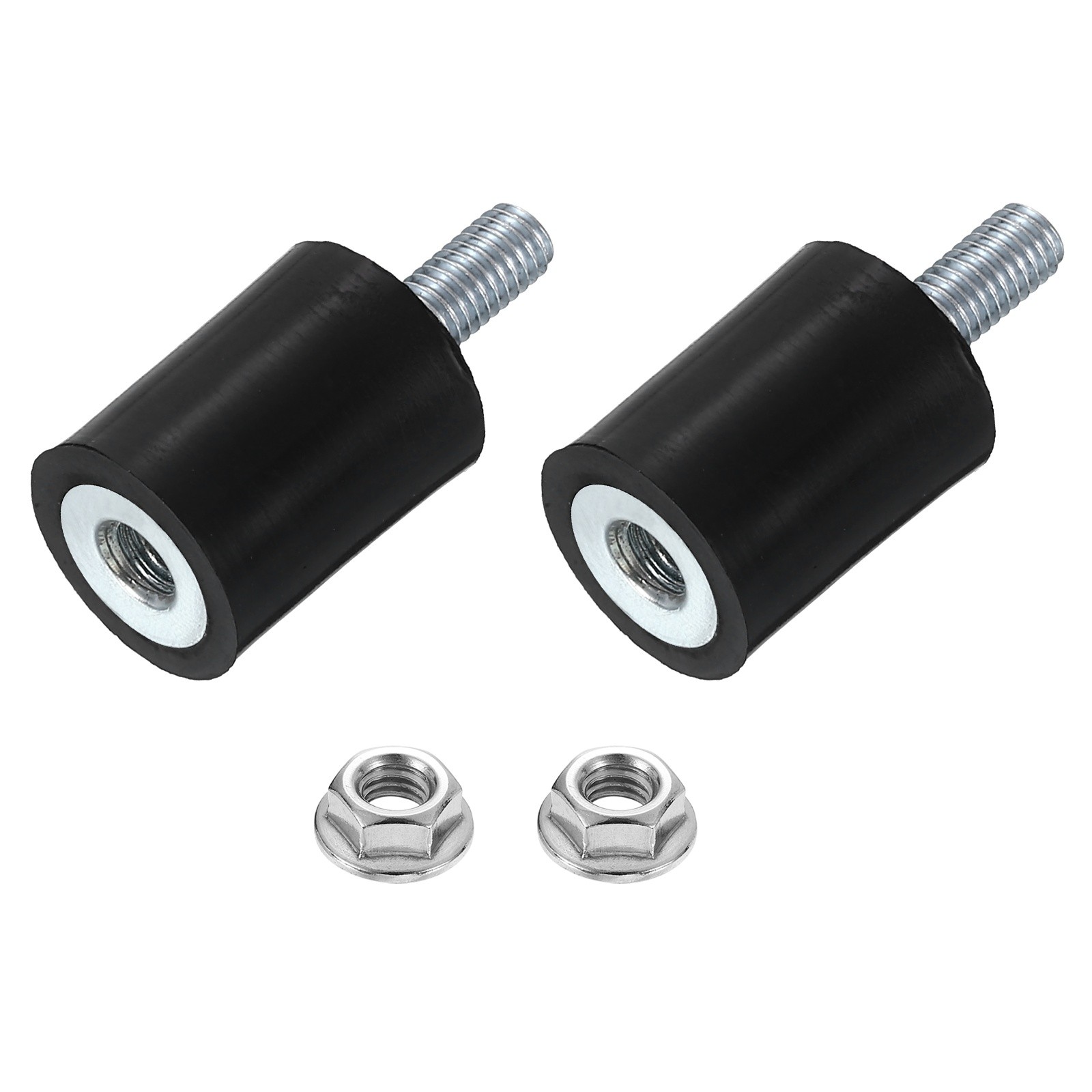 2Pcs, M5x12mm Rubber Mounts 15x20mm(DxH) Rubber Shock Absorber Mount w/ Nuts