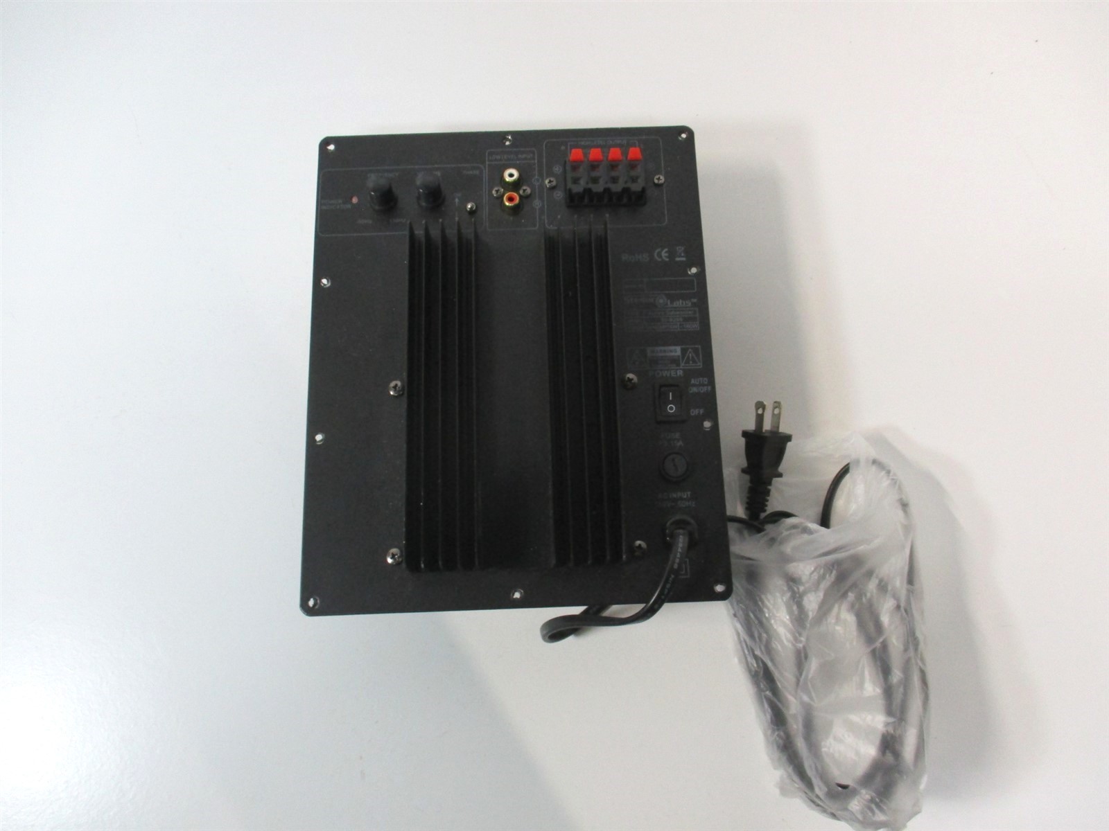 MCM Electronics (50-6269) 120W RMS 110V Black Subwoofer Amplifier Module Plate