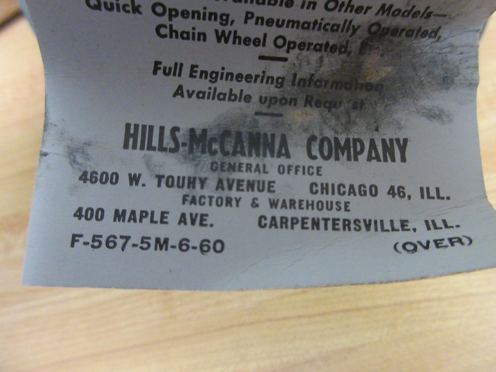 Hills-McCanna 1-1/2″ 510 SCR.R2 Diaphragm Valve F-567-5M-6-60 (Pack of 3)