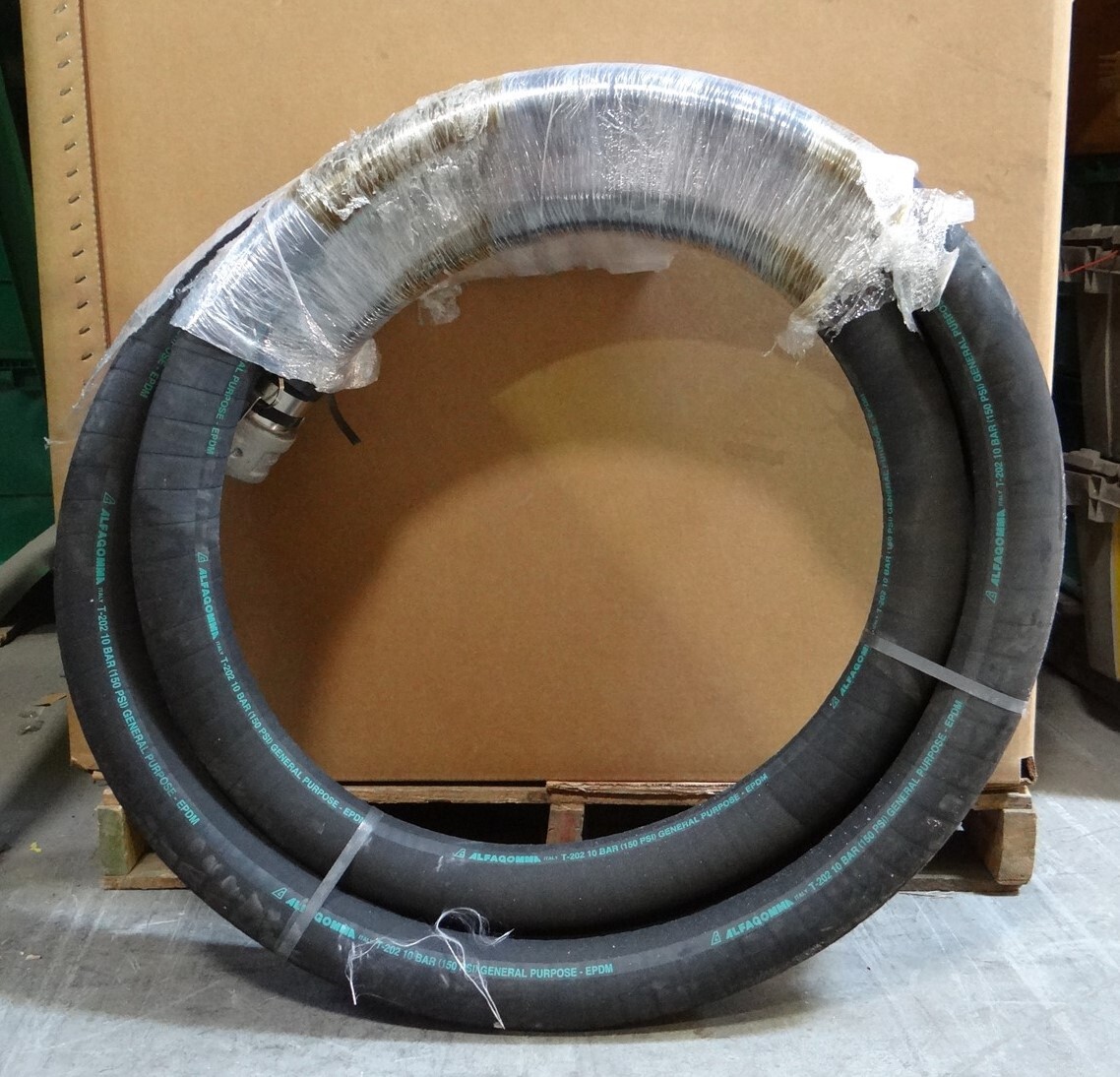 20 Feet Alfagomma T-202 10 BAR 150 PSI General Purpose EPDM Flexible Hose 3″ OD