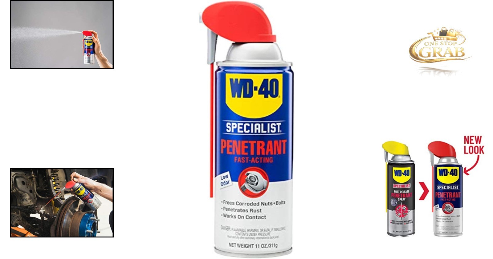 WD-40 Specialist Penetrant Spray with Smart Straw 11 Oz for Rust & Corrosion