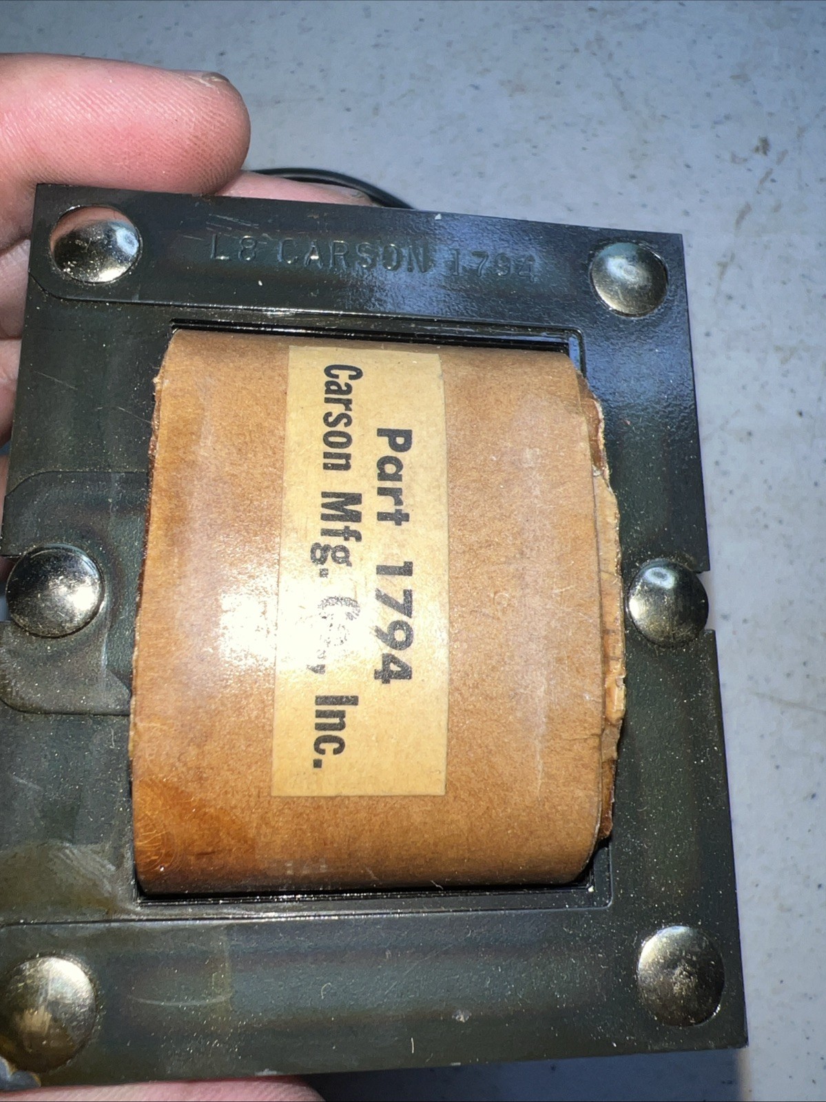 Vintage Carson Mfg Co. Transformer Part 1794 w/ Control Knob – L & Carson USA
