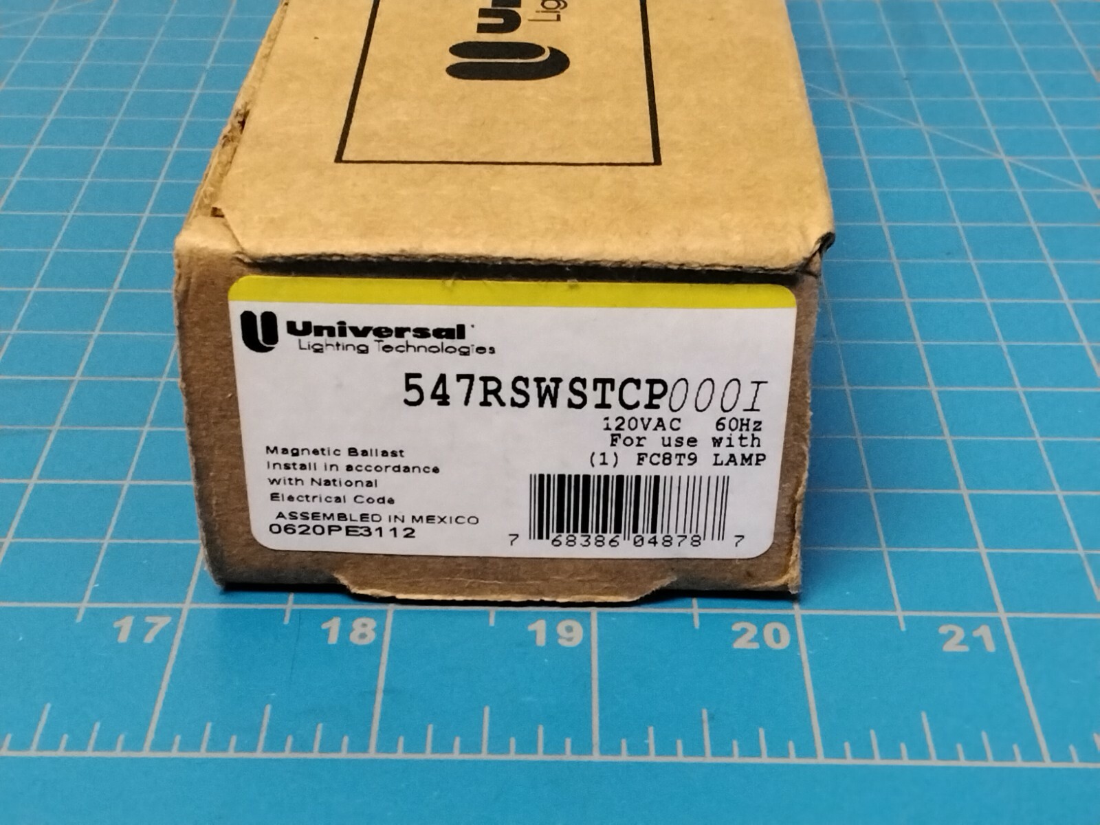 Universal Lighting Technologies 547-RS-WS-TC-P Rapid Start Ballast 120VAC 60Hz