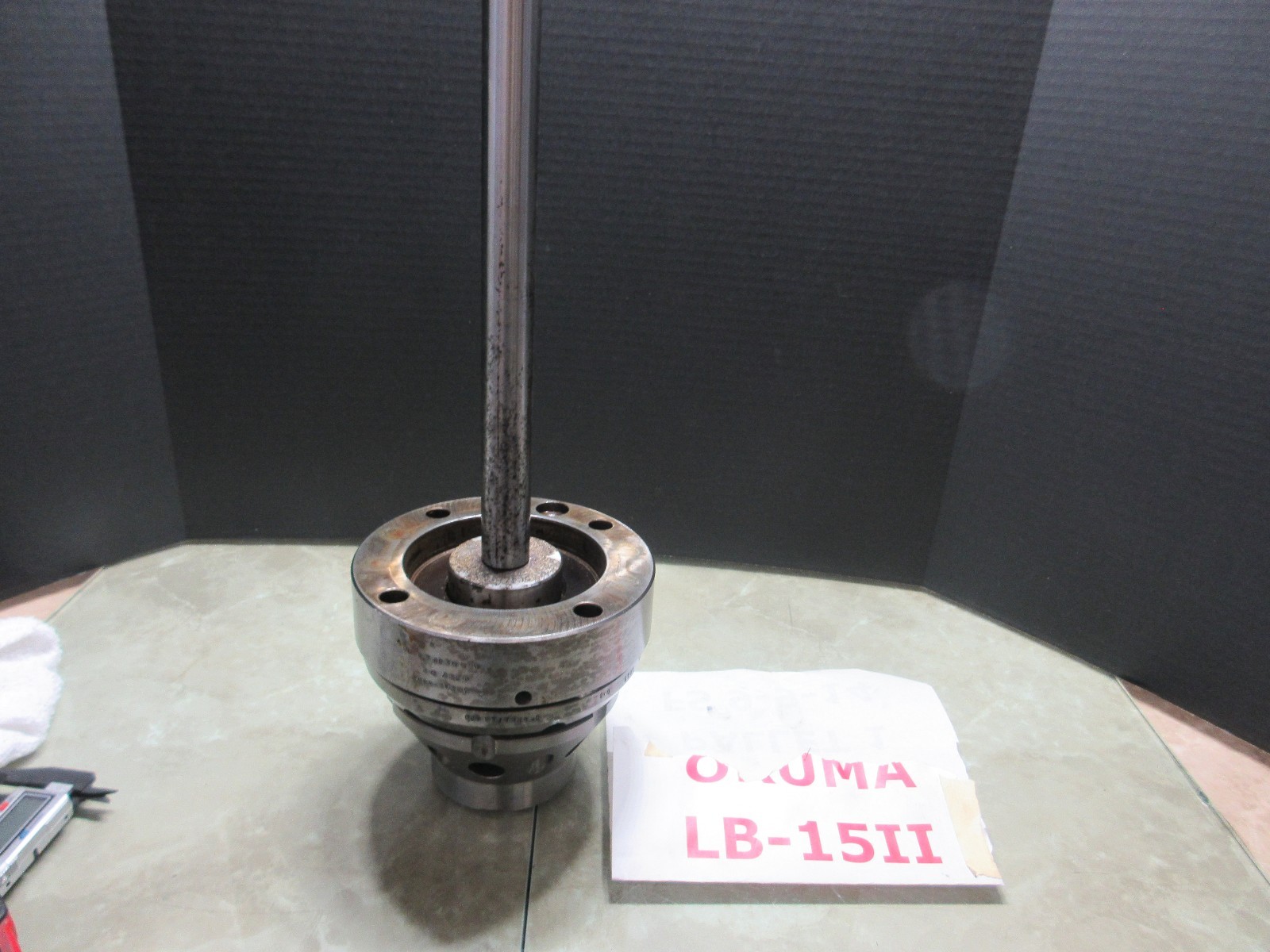 OKUMA LB15 CNC LATHE SHEFFER 90 PNEUMATIC COLLET CHUCK NOSE 38ZA-4472 6927 D-2