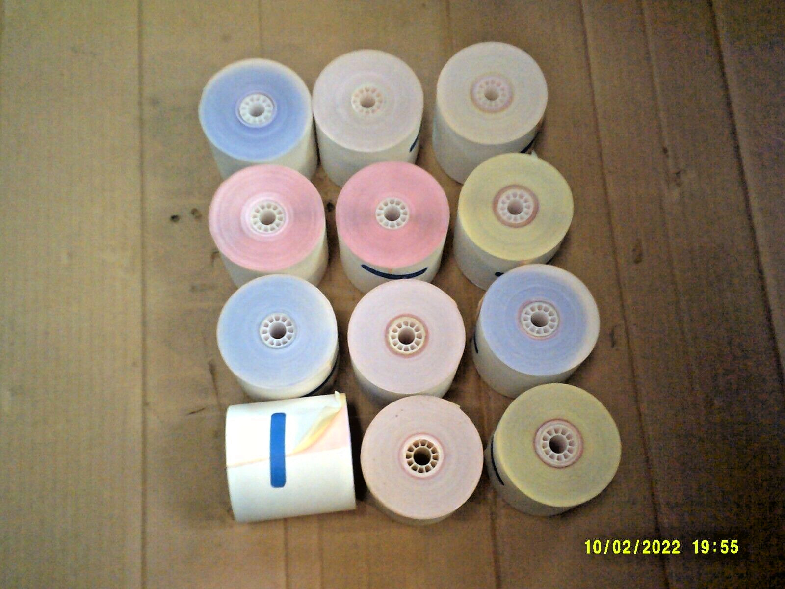 3 Ply 3″ Diameter Cash Register /Adding Machine Paper Rolls Set of 12 Carbonless