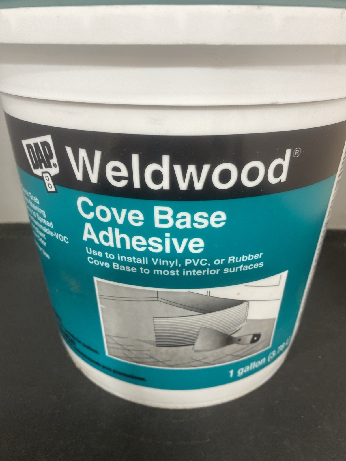 DAP 25054 Dap 1-Gallon Weld Wood Cove Base Adhesive, Off-White