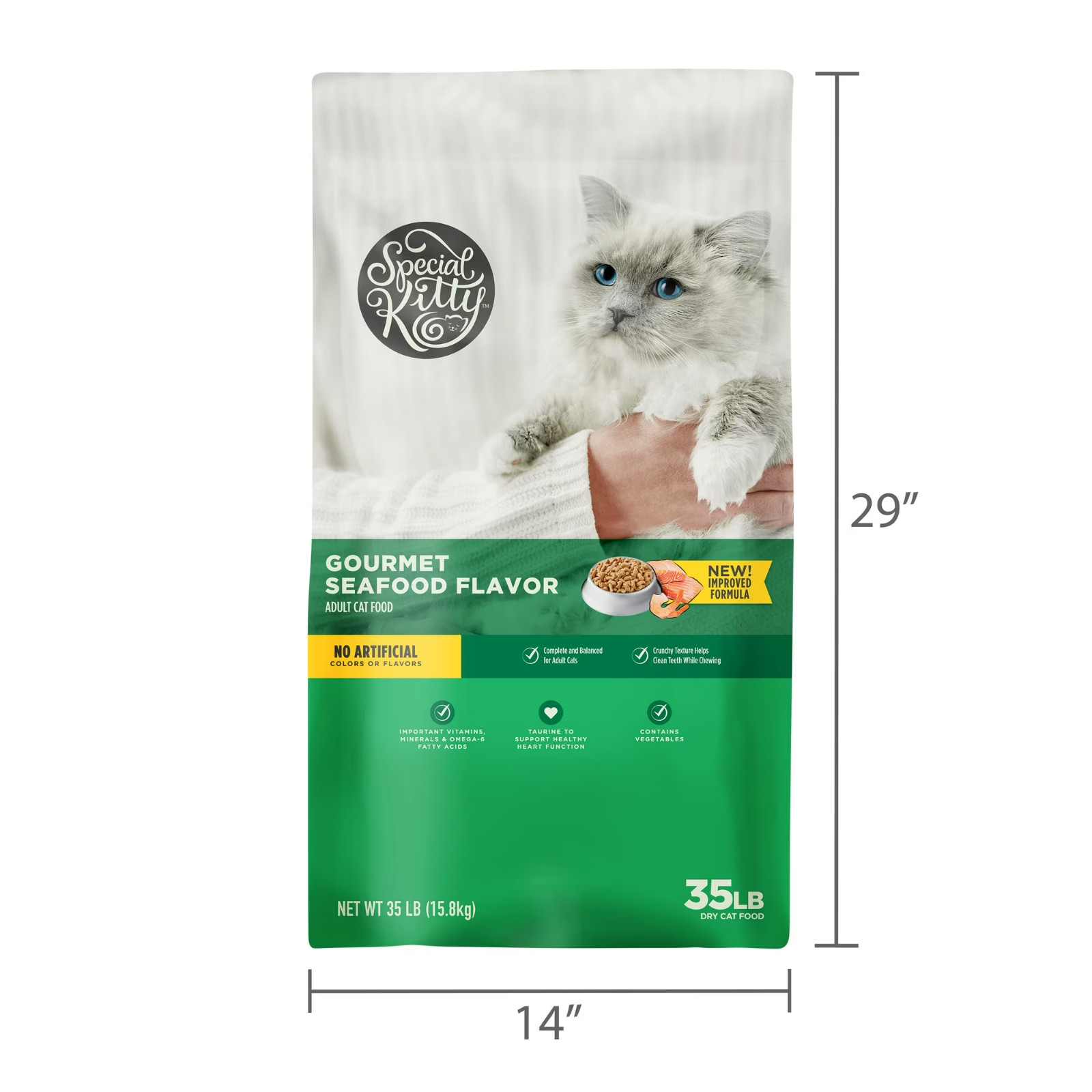 2Pack Special Kitty Gourmet Formula Seafood Blend Flavor Dry Cat Food, 35 lb Bag