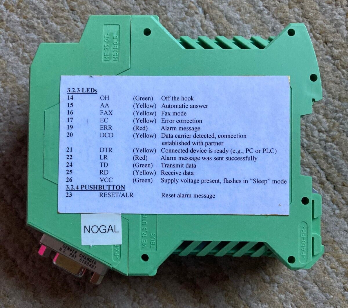 Phoenix Contact Din Rail Mounted Modem PSI-DAA/FAXMODEM RS232 27 08 203~#1