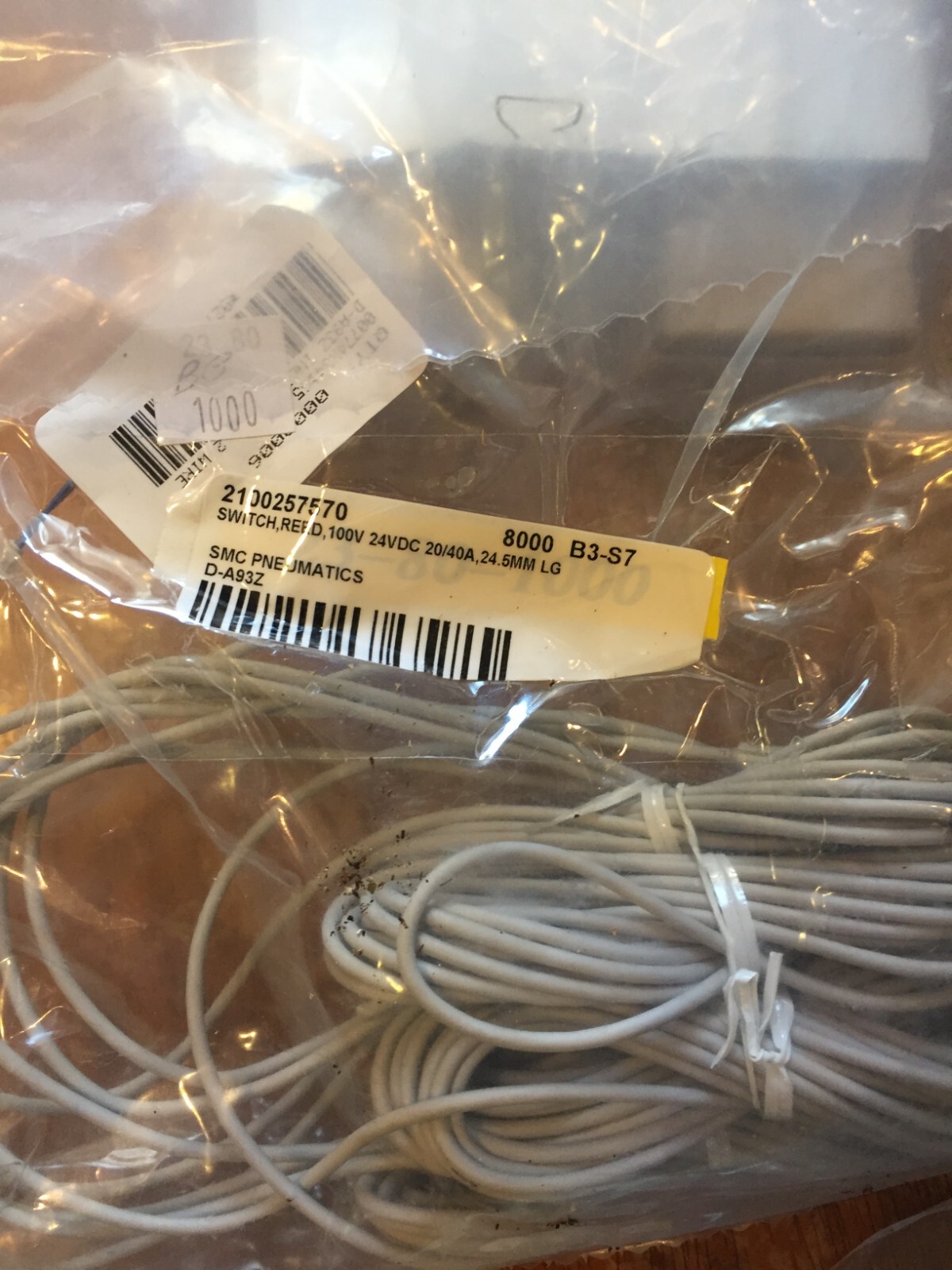 NEW Rare SMC Reed Switch w/ long leads 2 wire 100V 24 VDC # D-A93z