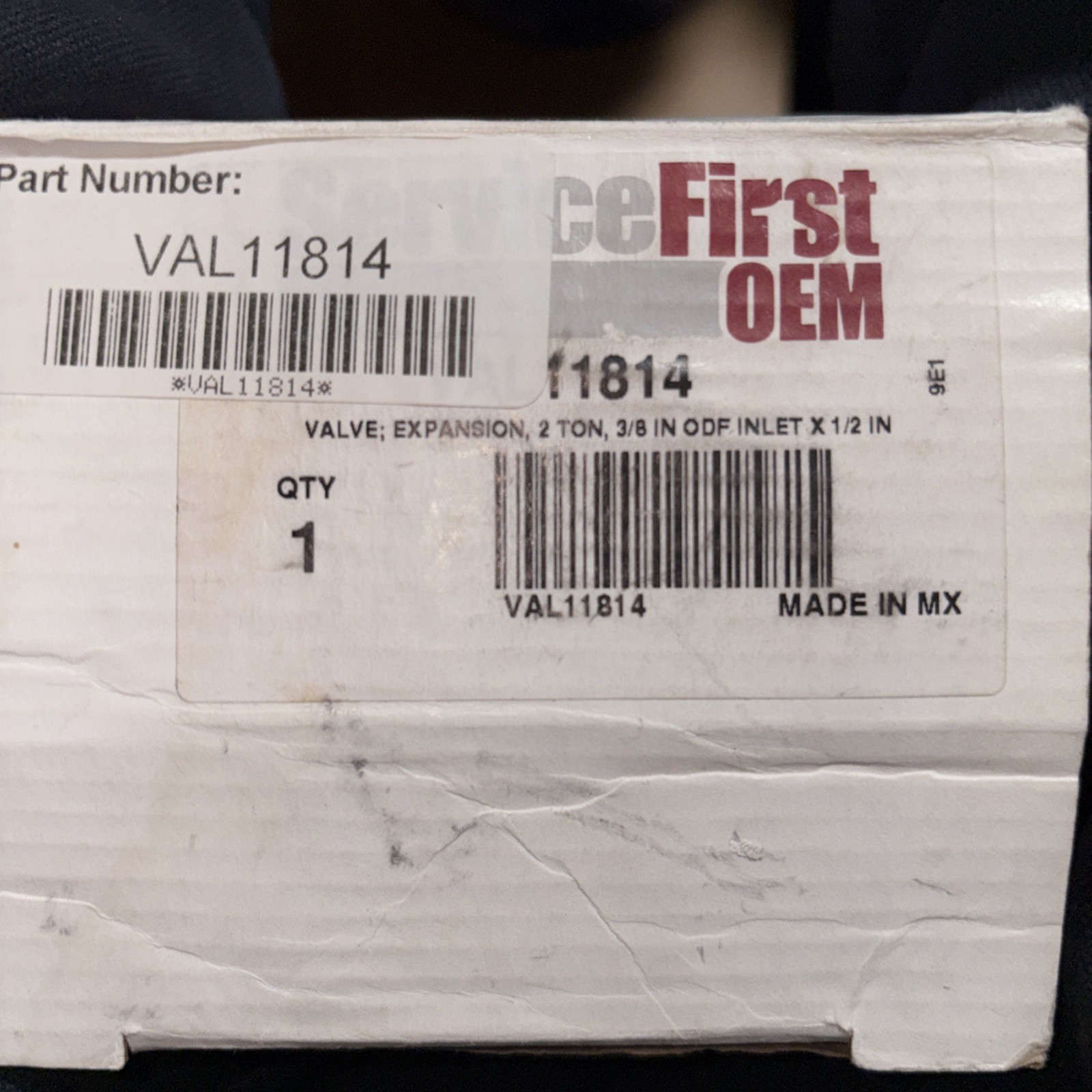 Trane VAL11814 TXV 2 Ton Expansion Valve 3/8 inch x 1/2 inch 86/127psig
