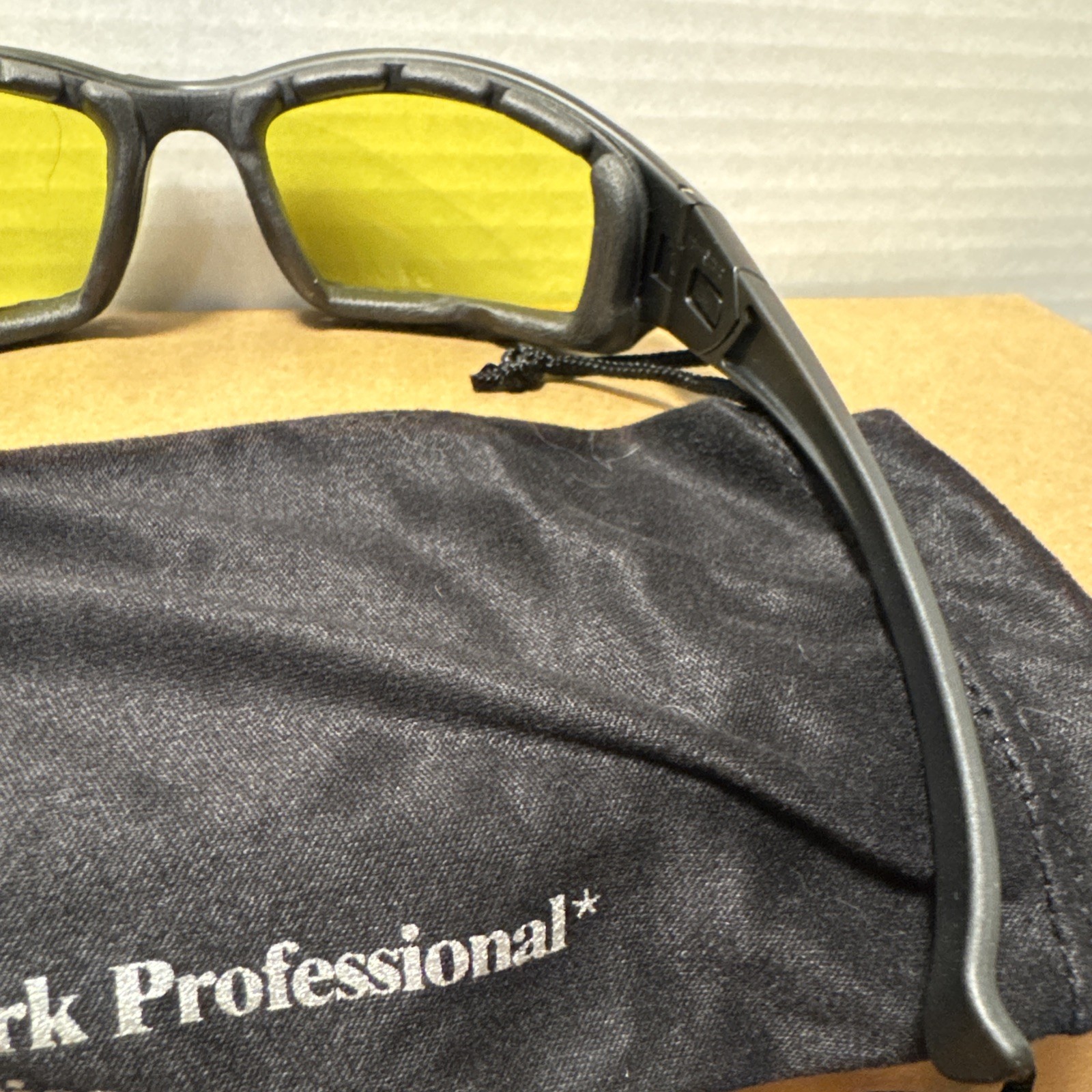 Kimberly-Clark KleenGuard Calico Safety Glasses Yellow Lens Black Frame
