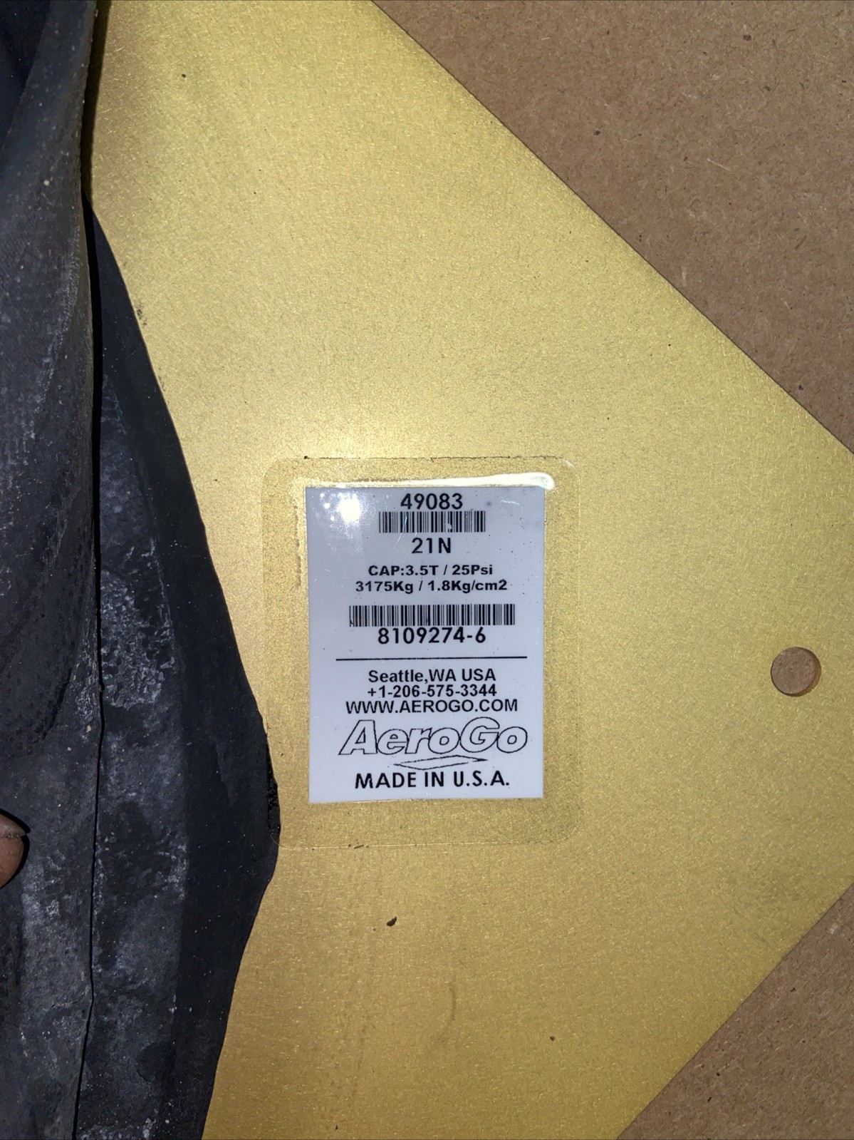 AeroGo Air Caster 3.5 Ton 25psi